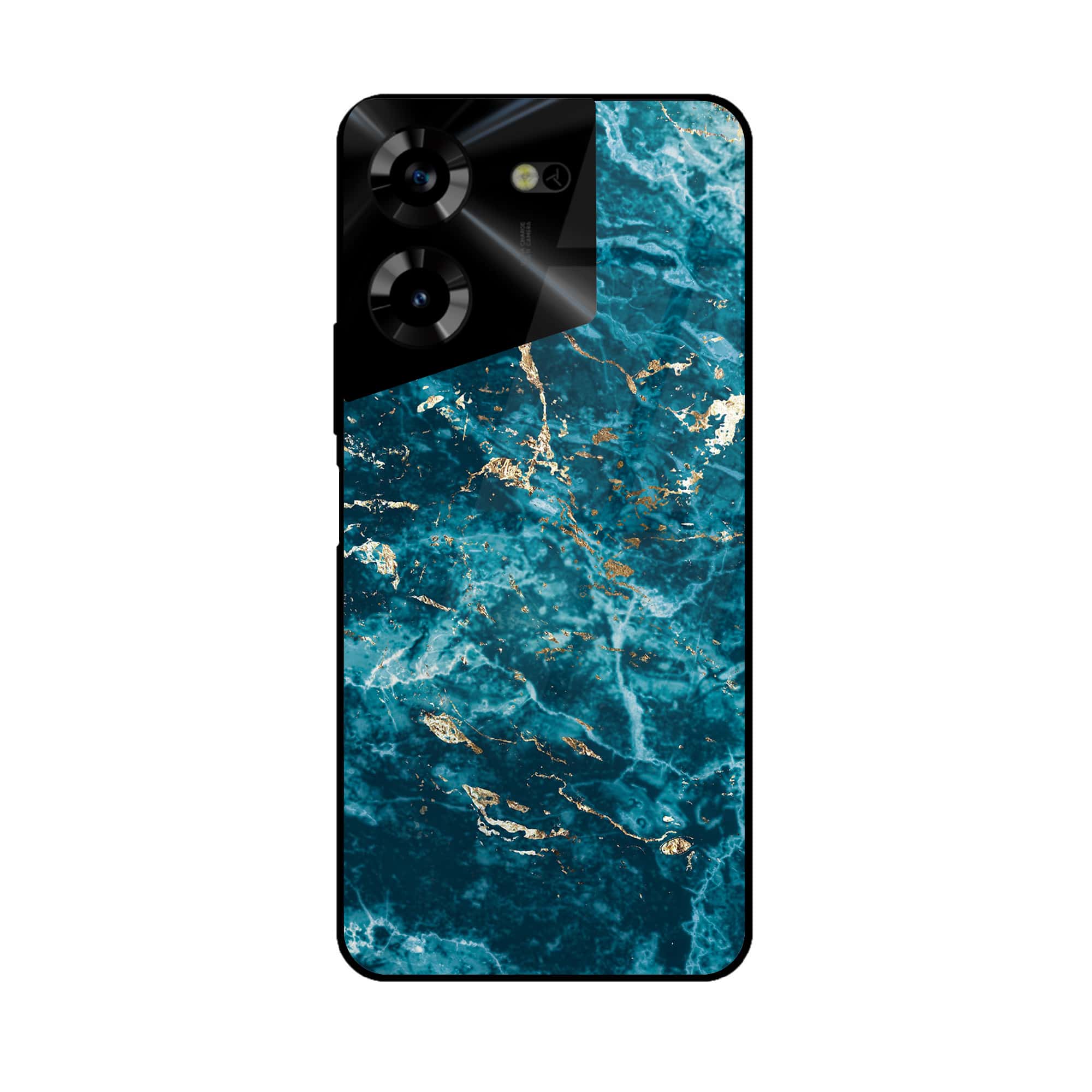 Tecno Pova 5 Pro - Blue Marble 2.0 Series - Premium Printed Glass soft Bumper shock Proof Case