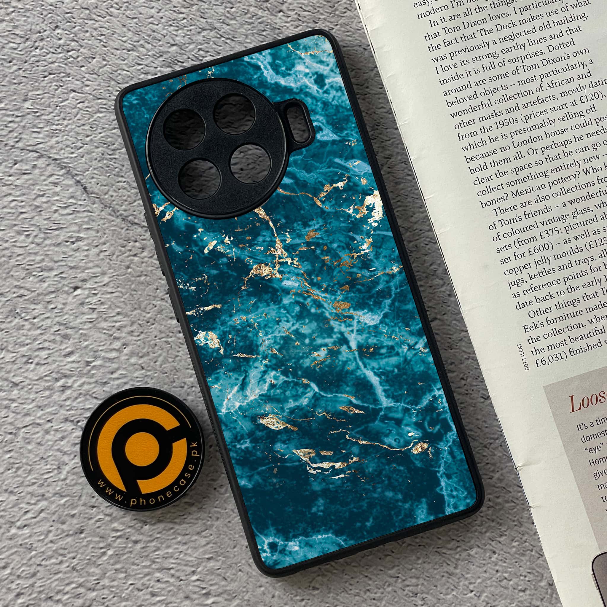 Tecno Spark 20 pro plus - Blue Marble 2.0 Series - Premium Printed Glass soft Bumper shock Proof Case