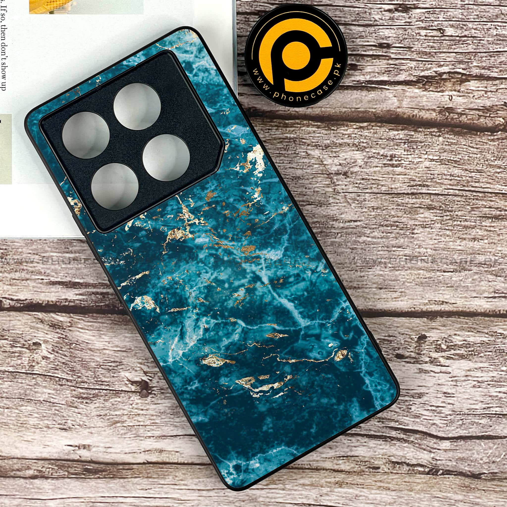 Infinix GT 20 Pro - Blue Marble 2.0 Series - Premium Printed Glass soft Bumper shock Proof Case