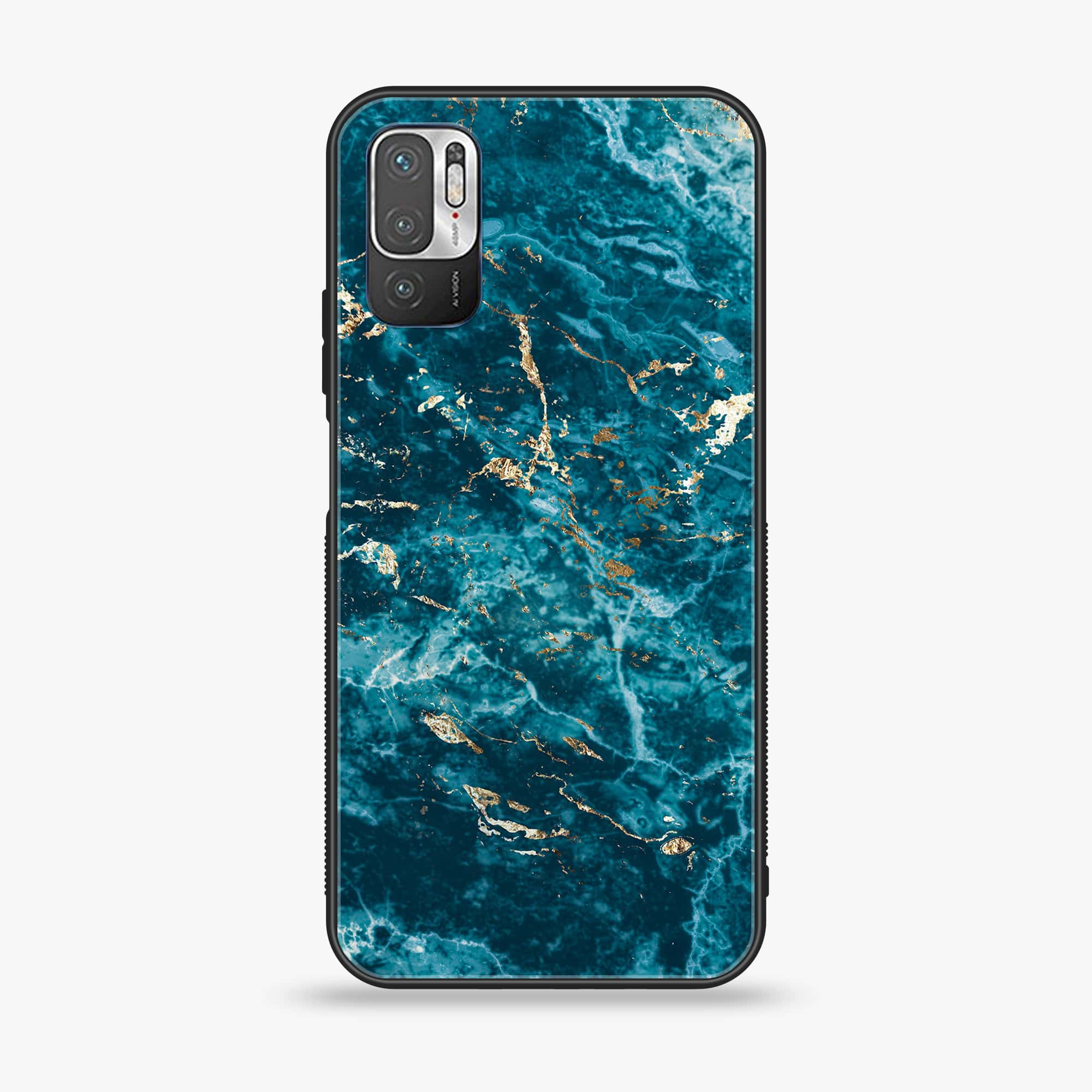 Xiaomi Redmi Note 10 5G - Blue Marble 2.0 Series - Premium Printed Glass soft Bumper shock Proof Case