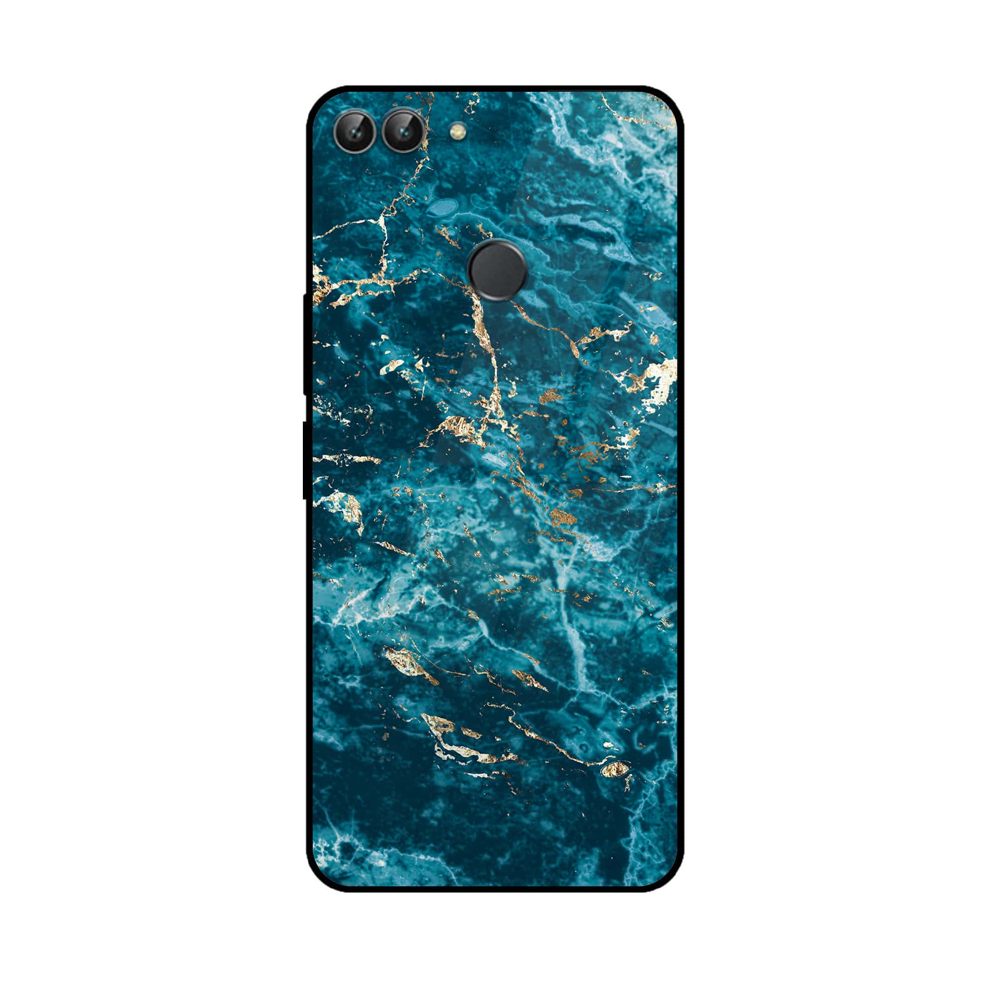 Huawei P Smart - Blue Marble 2.0 Series - Premium Printed Glass soft Bumper shock Proof Case