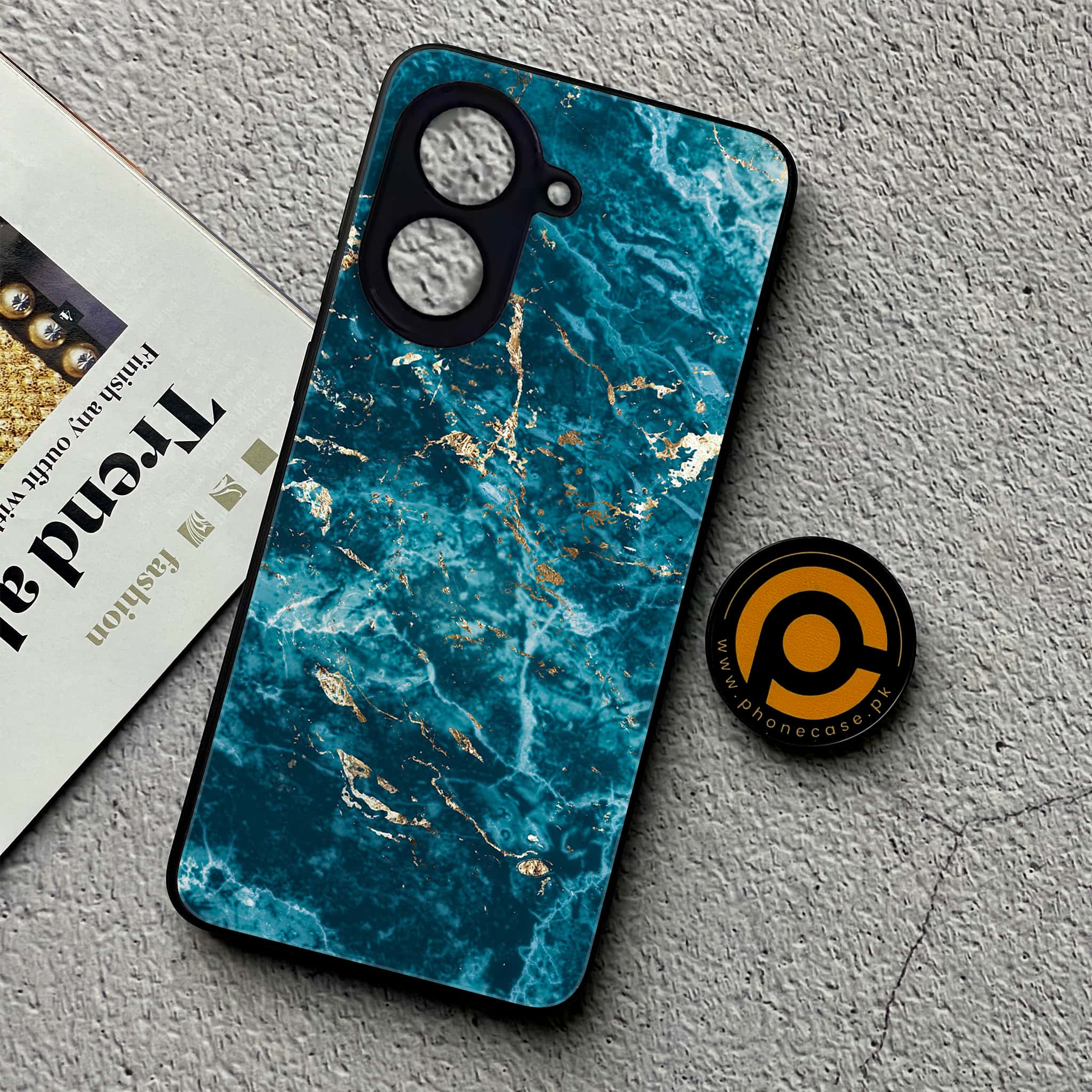 Xiaomi Redmi A5 - Blue Marble 2.0 Series - Premium Metal Printed soft Bumper shock Proof Case