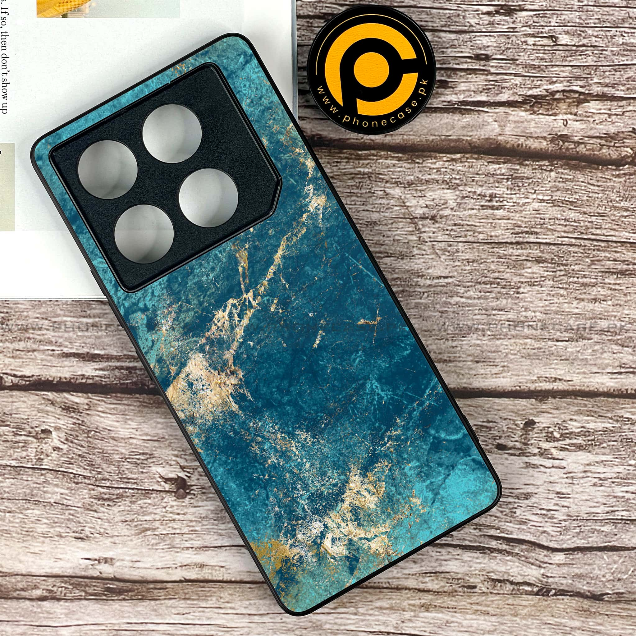 Infinix GT 20 Pro - Blue Marble 2.0 Series - Premium Printed Glass soft Bumper shock Proof Case