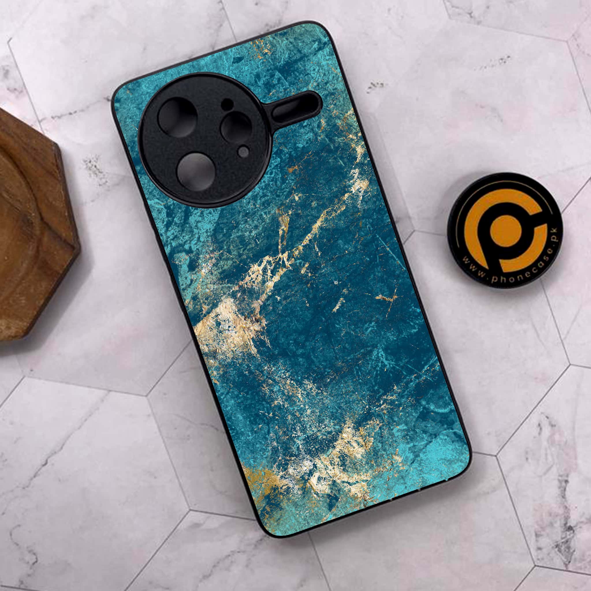 Xiaomi Poco F7 Ultra 5G - Blue Marble 2.0 Series - Premium Metal Printed soft Bumper shock Proof Case