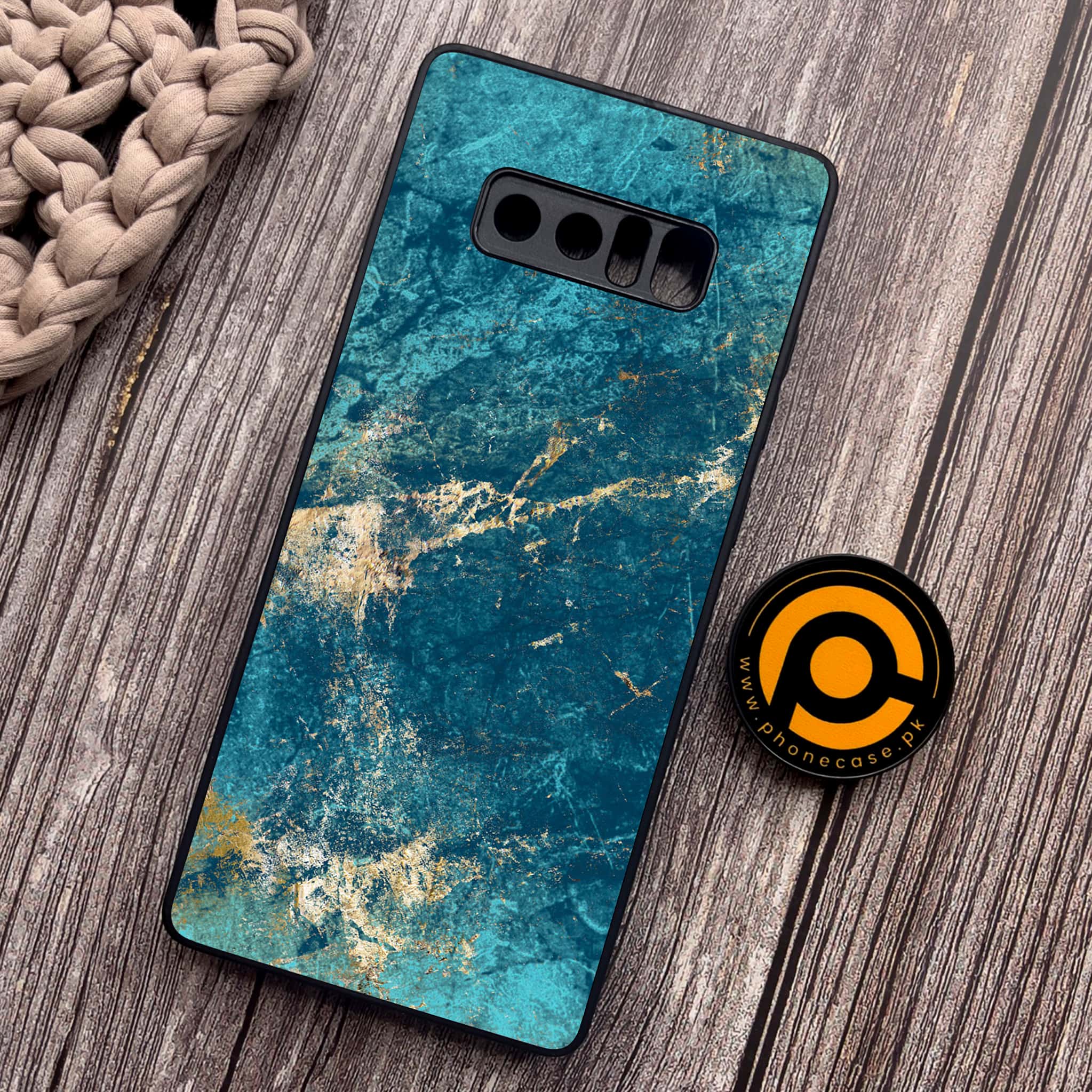 Samsung Galaxy Note 8 - Blue Marble 2.0 Series - Premium Metal Printed soft Bumper shock Proof Case