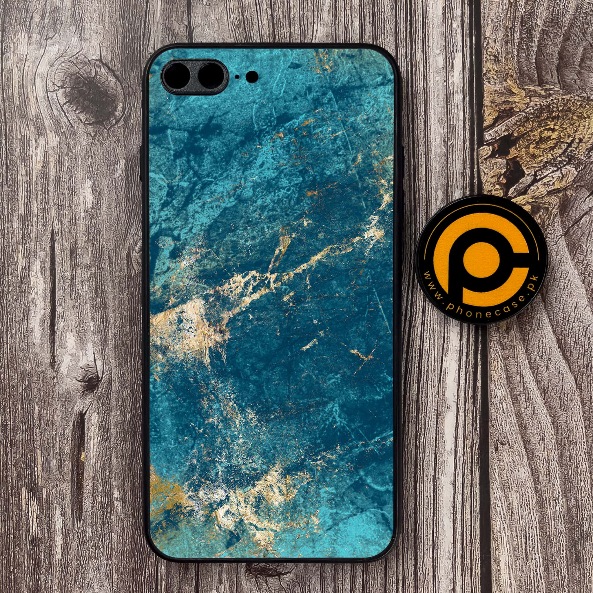 iPhone 7 Plus - Blue Marble Series V 2.0 - Premium Metal Printed soft Bumper shock Proof Case