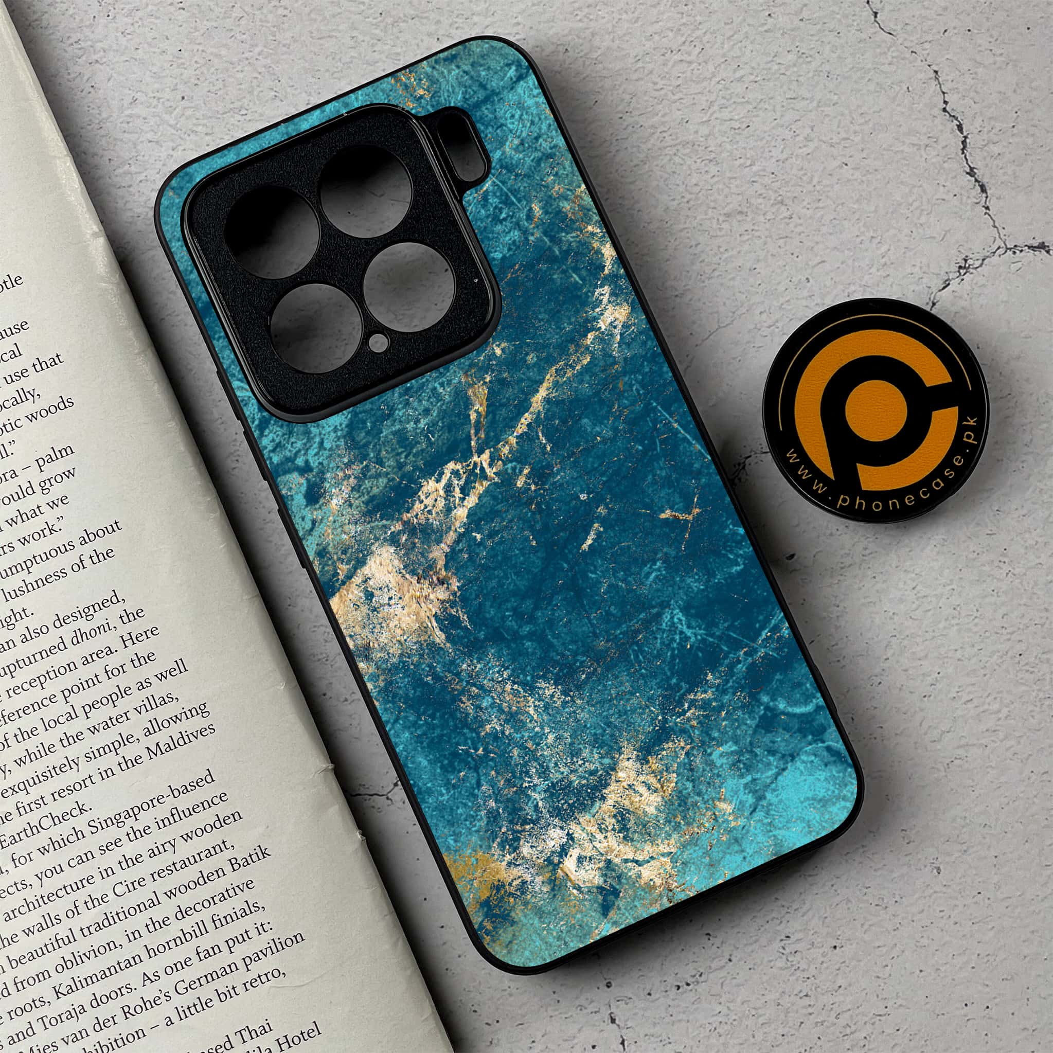 Xiaomi 15 - Blue Marble 2.0 Series - Premium Metal Printed soft Bumper shock Proof Case