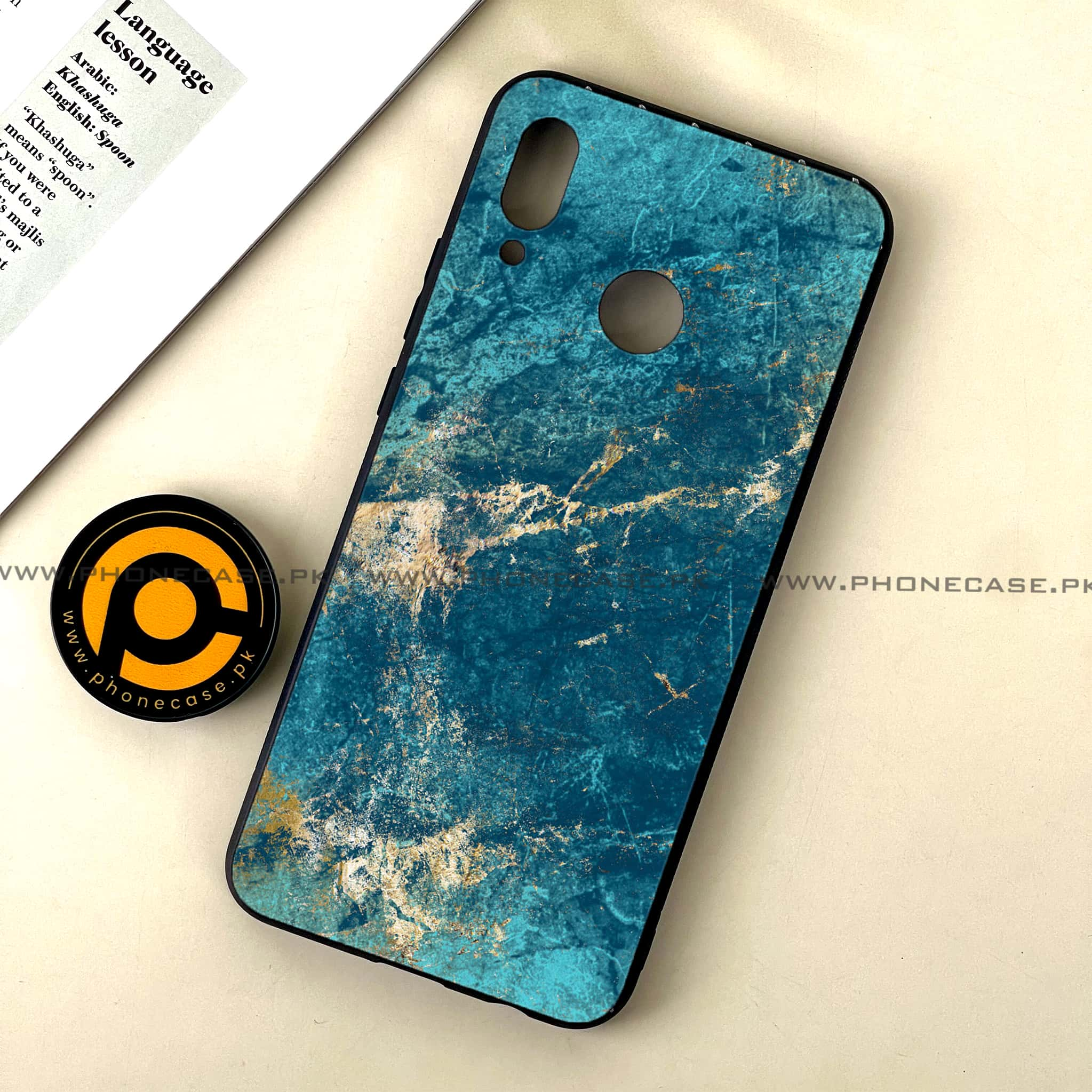 Huawei Nova 3 - Blue Marble Series V 2.0 - Premium Printed Glass soft Bumper shock Proof Case