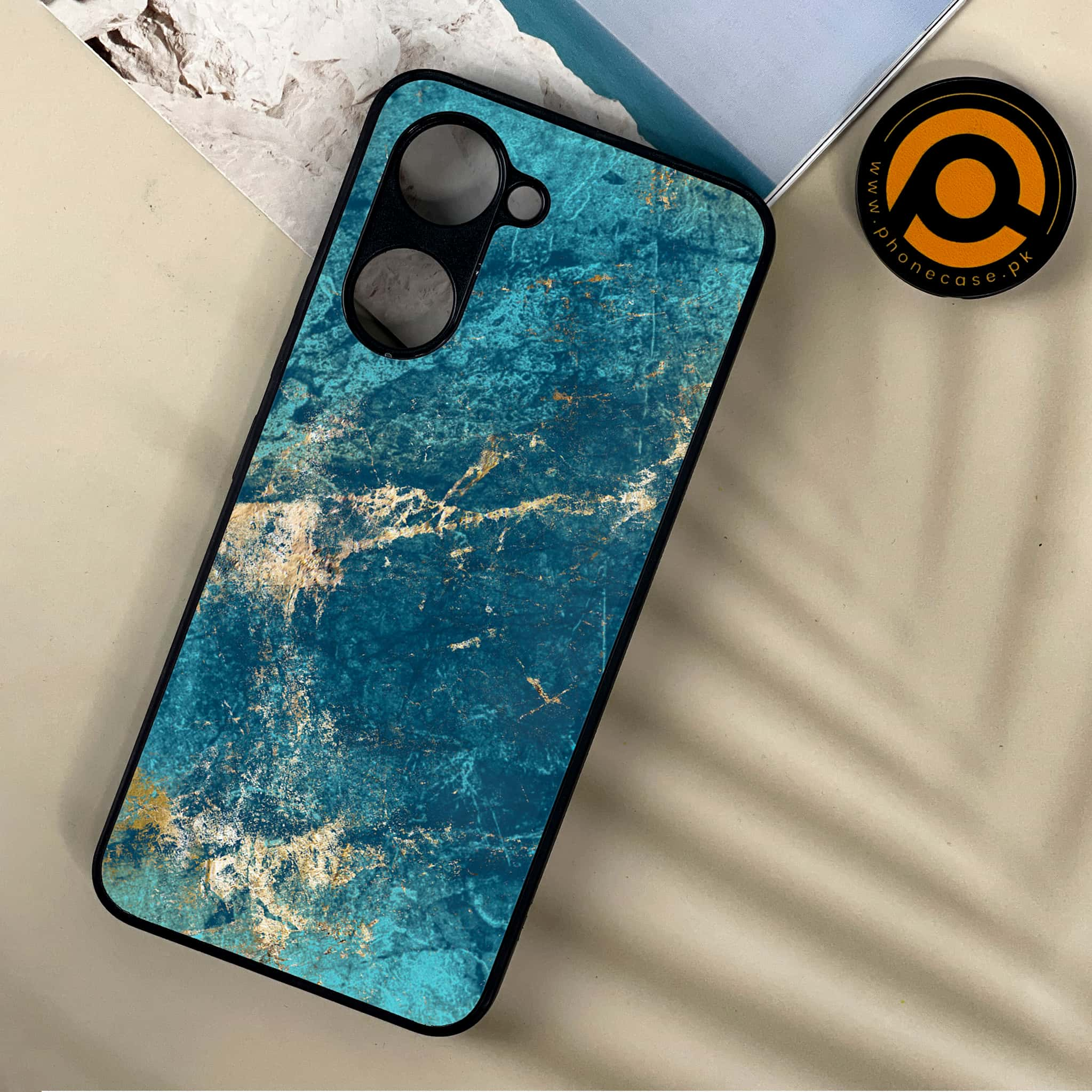 Vivo Y03 - Blue Marble 2.0 Series - Premium Printed Metal soft Bumper shock Proof Case