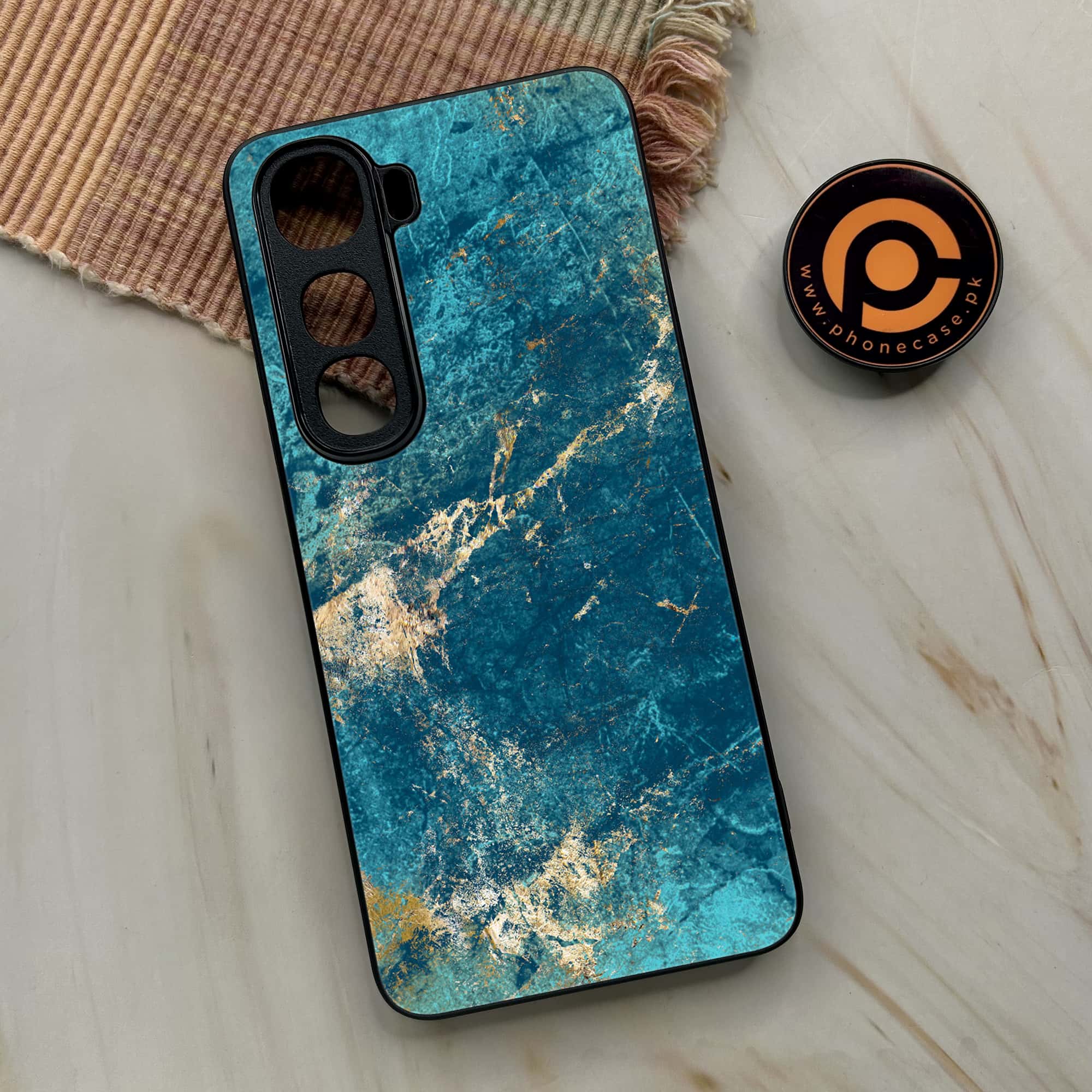 Vivo Y400 - Blue Marble 2.0 Series - Premium Metal Printed soft Bumper shock Proof Case
