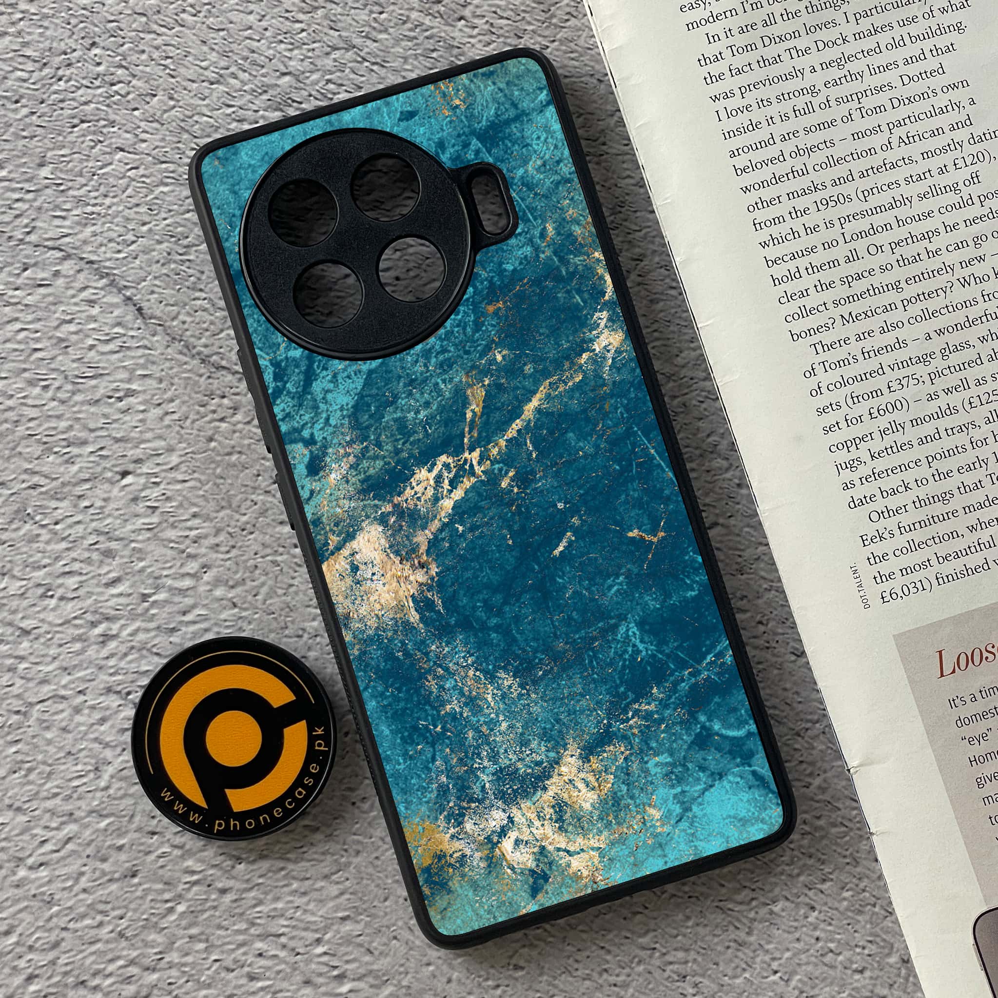 Tecno Spark 20 pro plus - Blue Marble 2.0 Series - Premium Printed Glass soft Bumper shock Proof Case