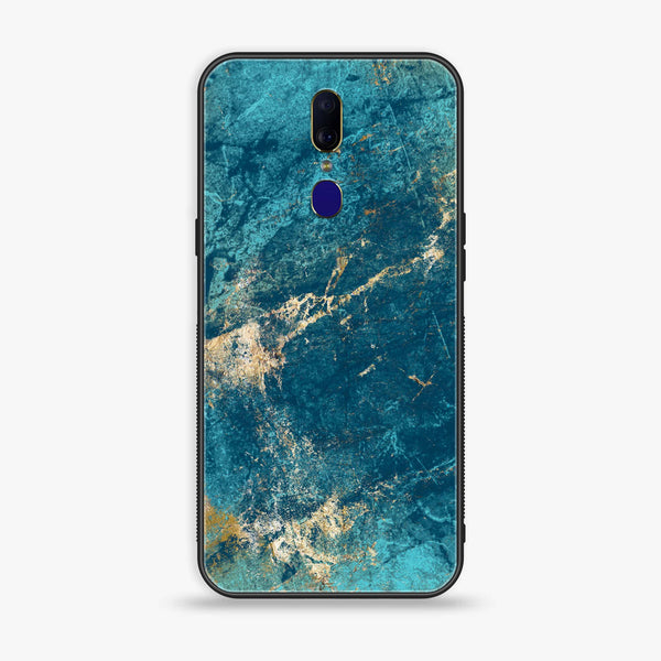 Oppo F11 - Blue Marble Series V 2.0 Design 9  - Premium Printed Glass soft Bumper shock Proof Case CS-32805 CS-35187