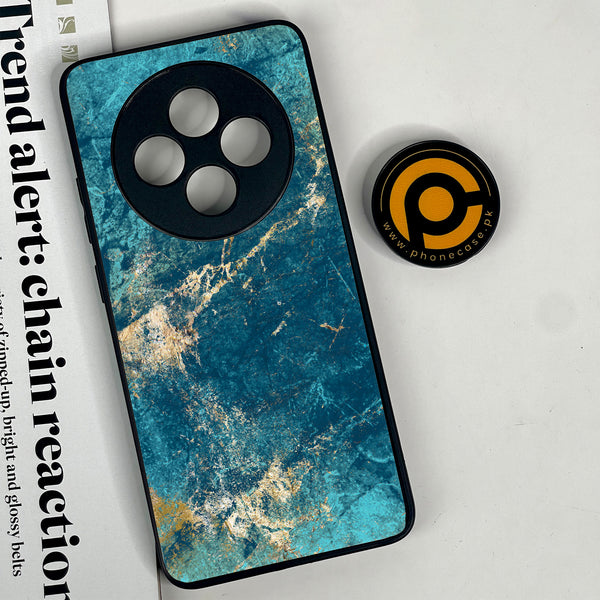 Oppo Reno 12F 4G - Blue Marble 2.0 Design 9 Premium Metal  Printed soft Bumper shock Proof Case CS-50537