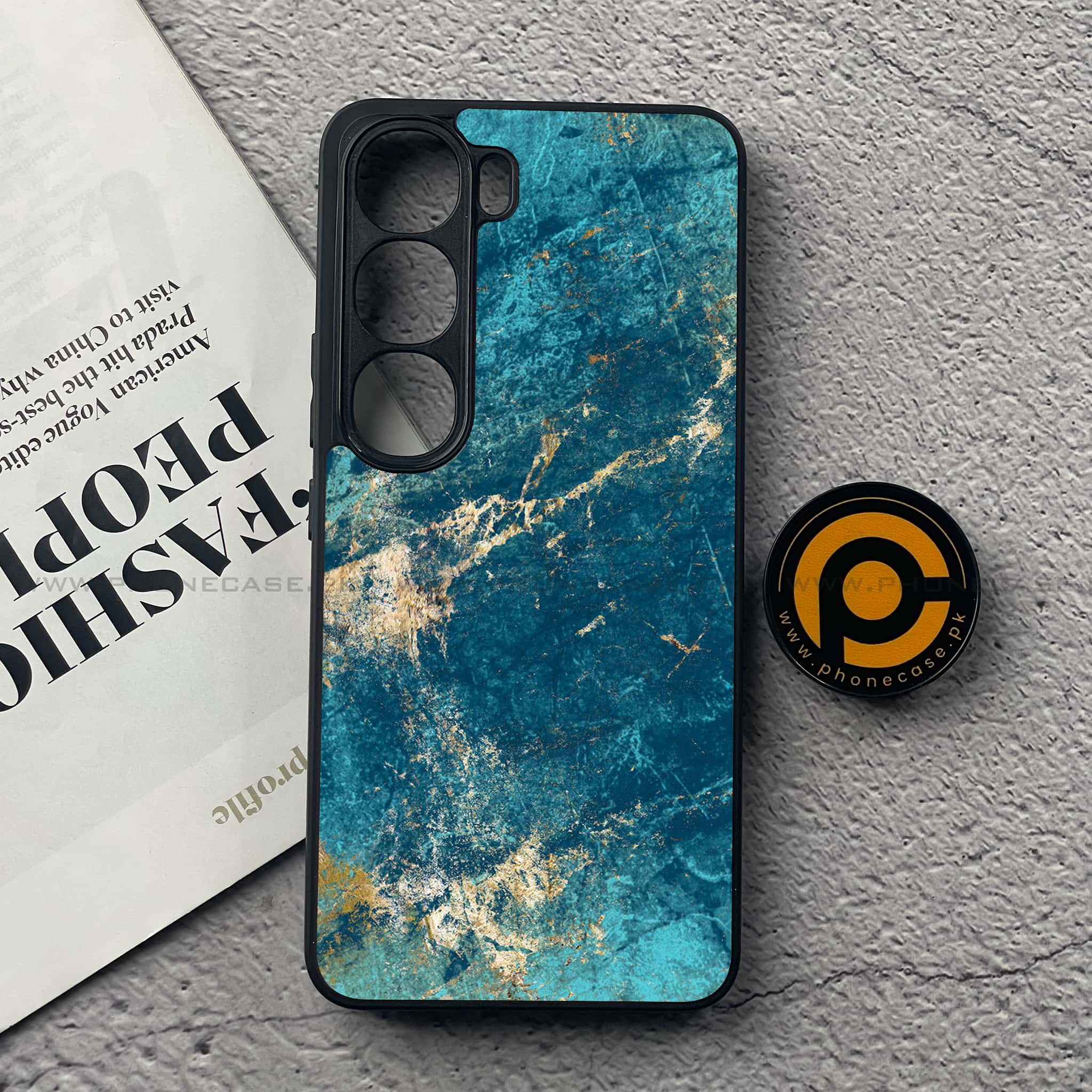 Vivo V40 Lite (IDN) - Blue Marble 2.0 Series - Premium Metal Printed soft Bumper Shock Proof Case