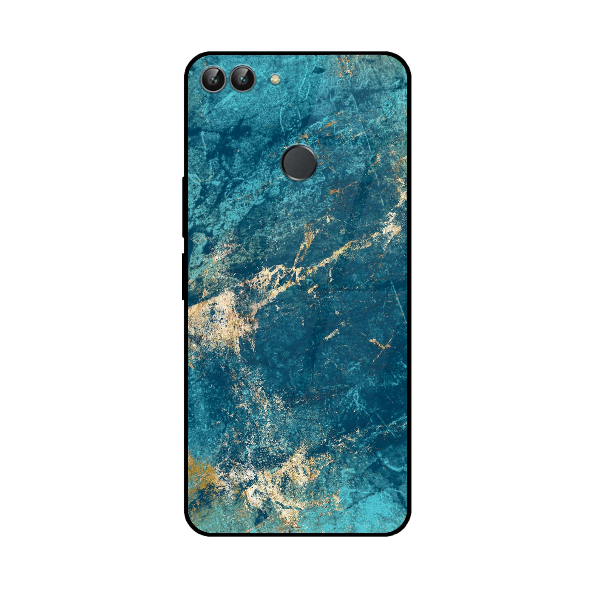 Huawei P Smart - Blue Marble 2.0 Series - Premium Printed Glass soft Bumper shock Proof Case