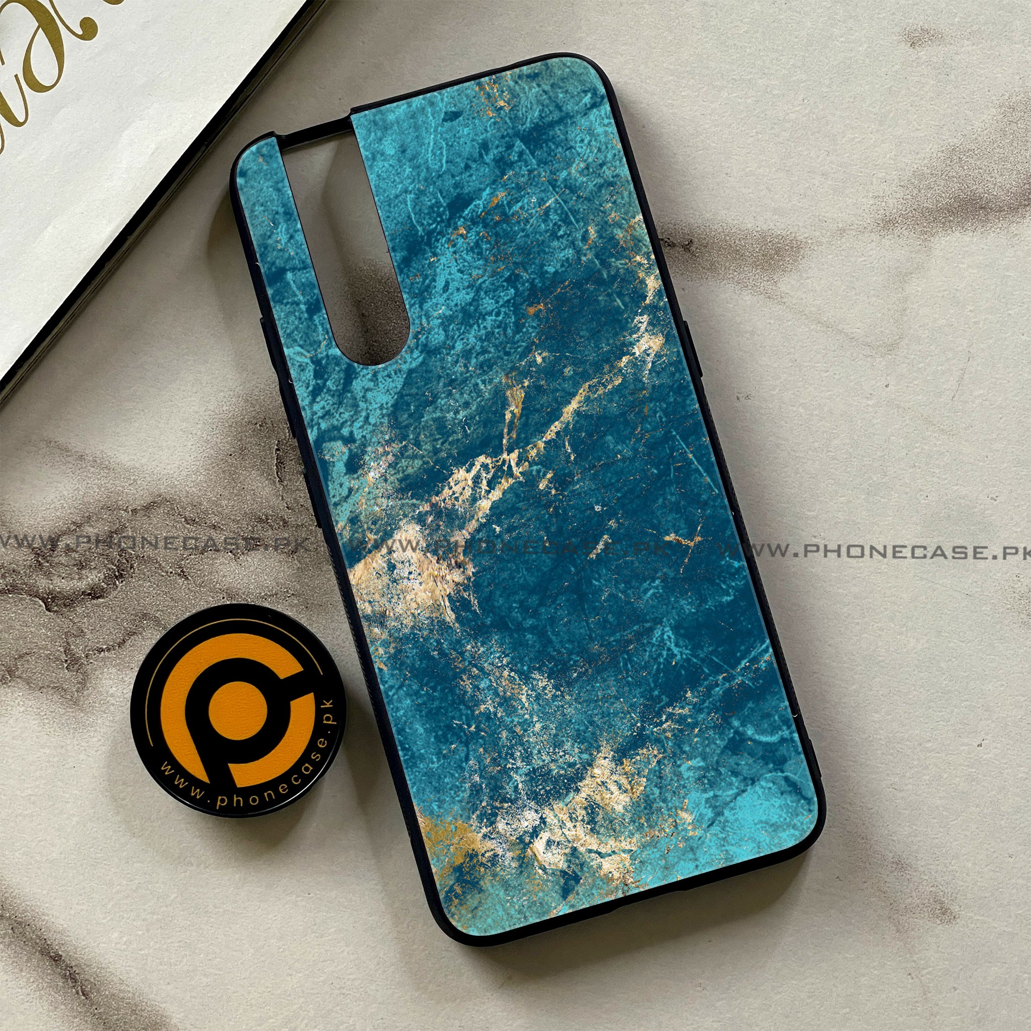 Vivo V15 Pro - Blue Marble 2.0 Series - Premium Printed Glass soft Bumper shock Proof Case