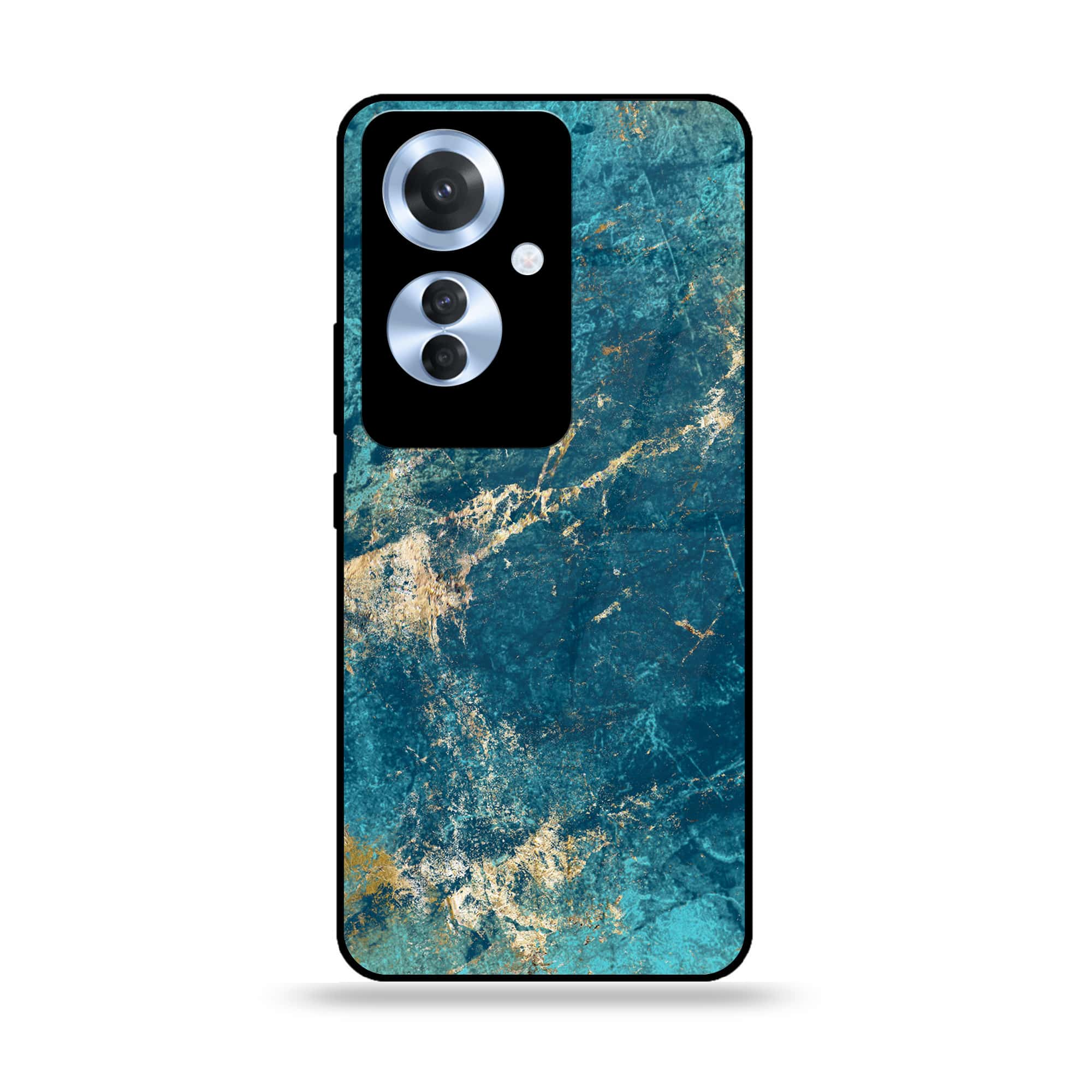 Oppo F25 Pro - Blue Marble 2.0 Series - Premium Printed Glass soft Bumper shock Proof Case