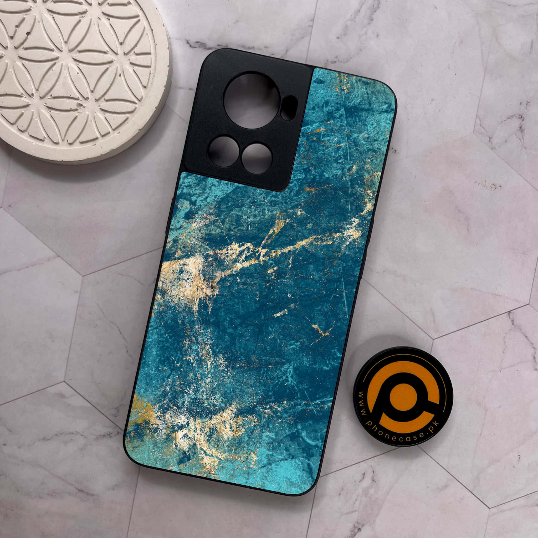 OnePlus 10R -  Blue Marble 2.0 Series- Premium Metal Printed soft Bumper shock Proof Case