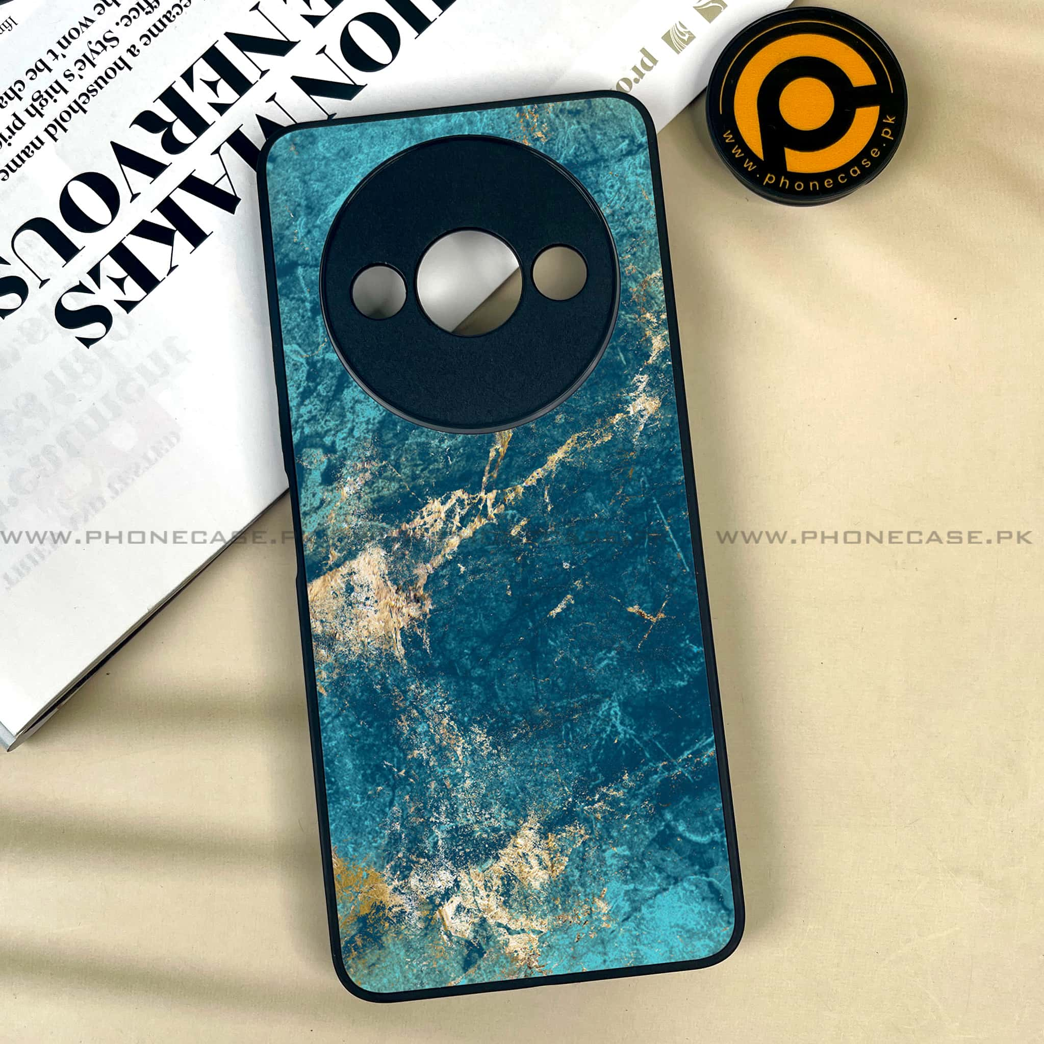 Xiaomi Redmi A3x - Blue Marble 2.0 Series - Premium Printed Metal soft Bumper shock Proof Case