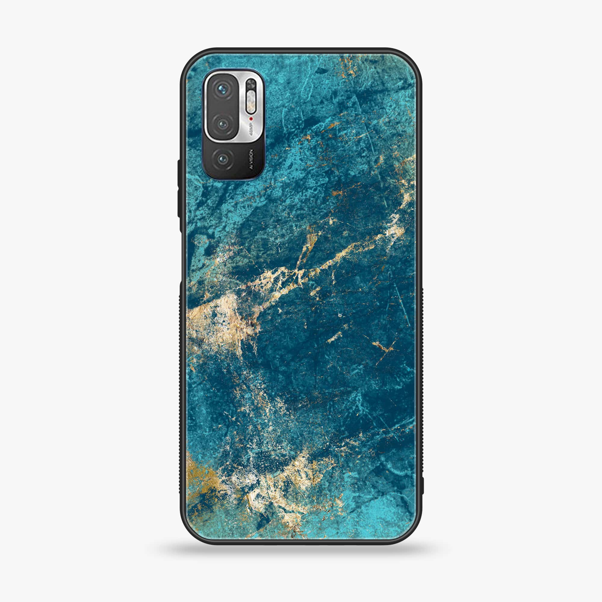 Xiaomi Redmi Note 10 5G - Blue Marble 2.0 Series - Premium Printed Glass soft Bumper shock Proof Case