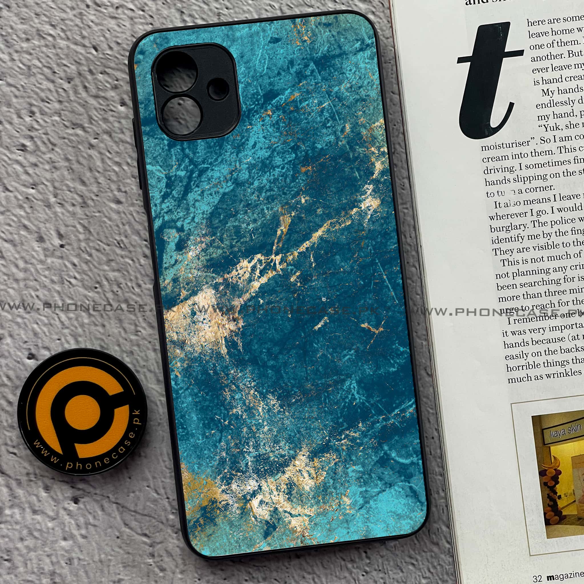 Samsung Galaxy A04 - Blue Marble V 2.0 Series - Premium Printed Metal soft Bumper shock Proof Case