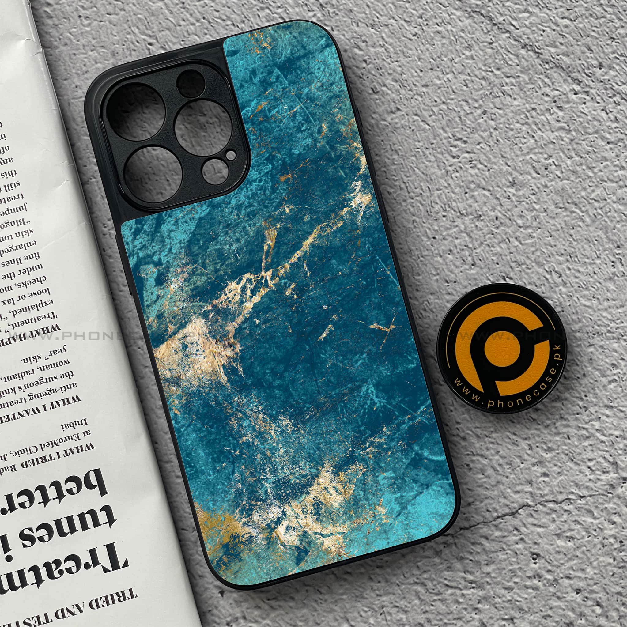 iPhone 15 Pro - Blue Marble Series V 2.0 - Premium Metal Printed soft Bumper shock Proof Case