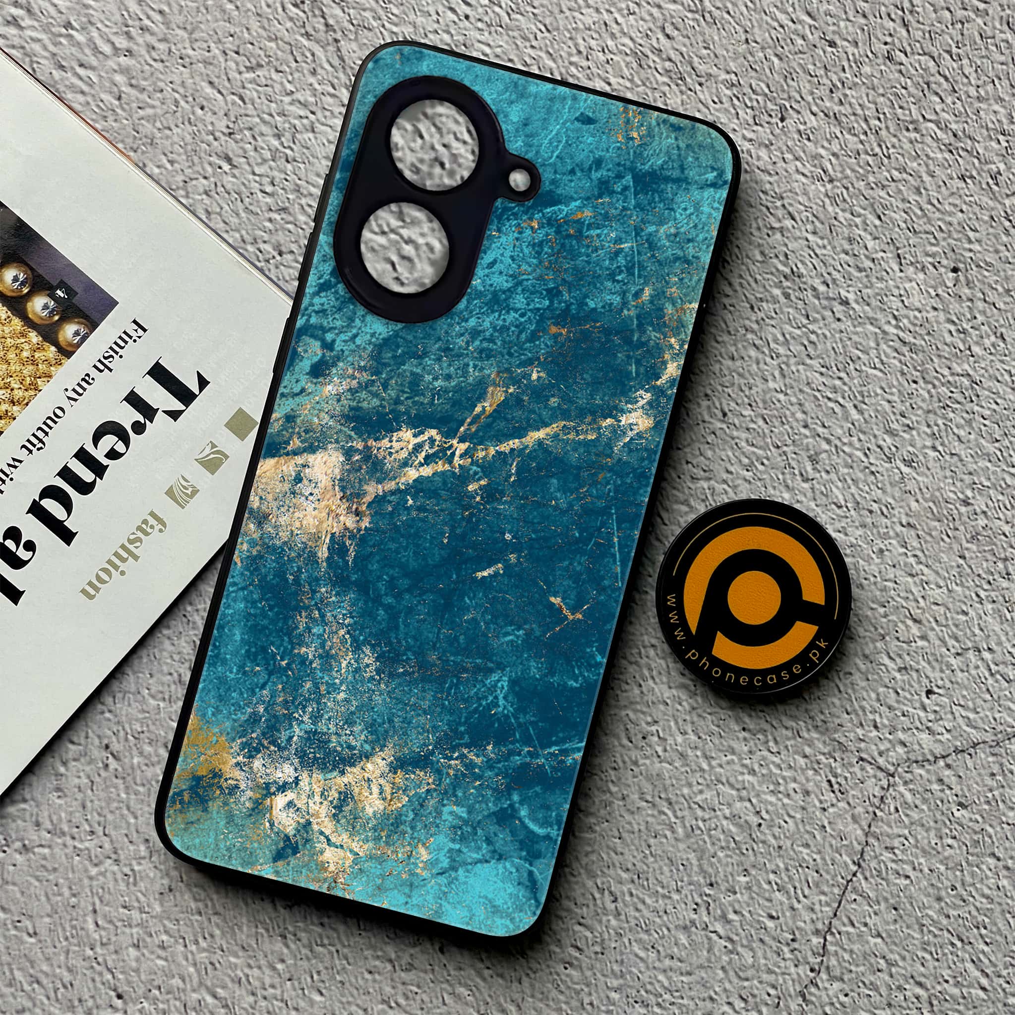 Xiaomi Redmi A5 - Blue Marble 2.0 Series - Premium Metal Printed soft Bumper shock Proof Case