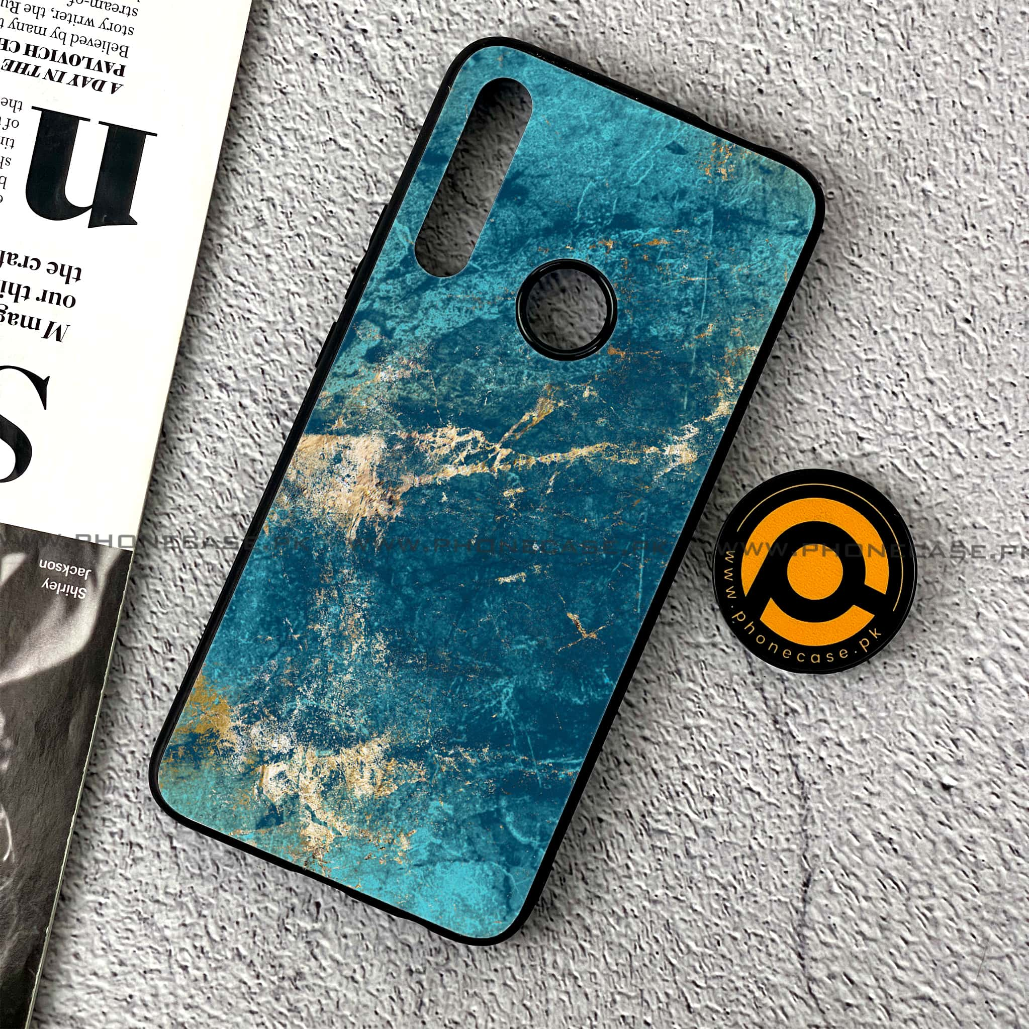 Huawei Y9 Prime (2019) - Blue Marble Series V 2.0 - Premium Printed Glass soft Bumper shock Proof Case