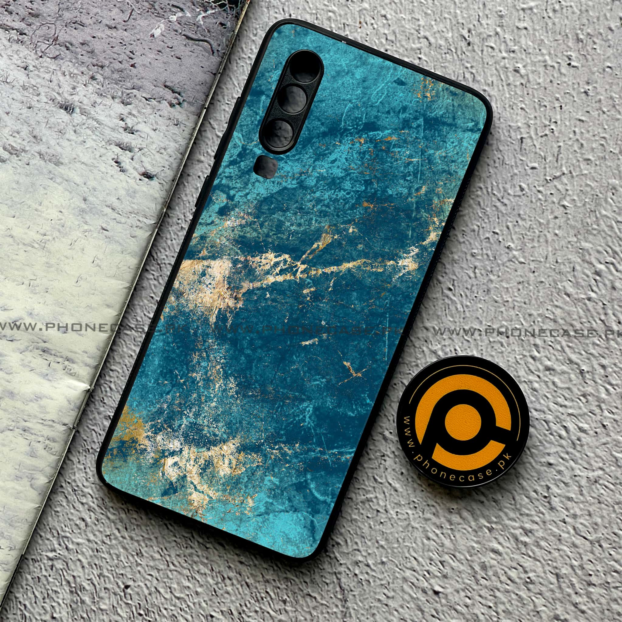 Huawei P30 - Blue Marble 2.0 Series - Premium Printed Glass soft Bumper shock Proof Case