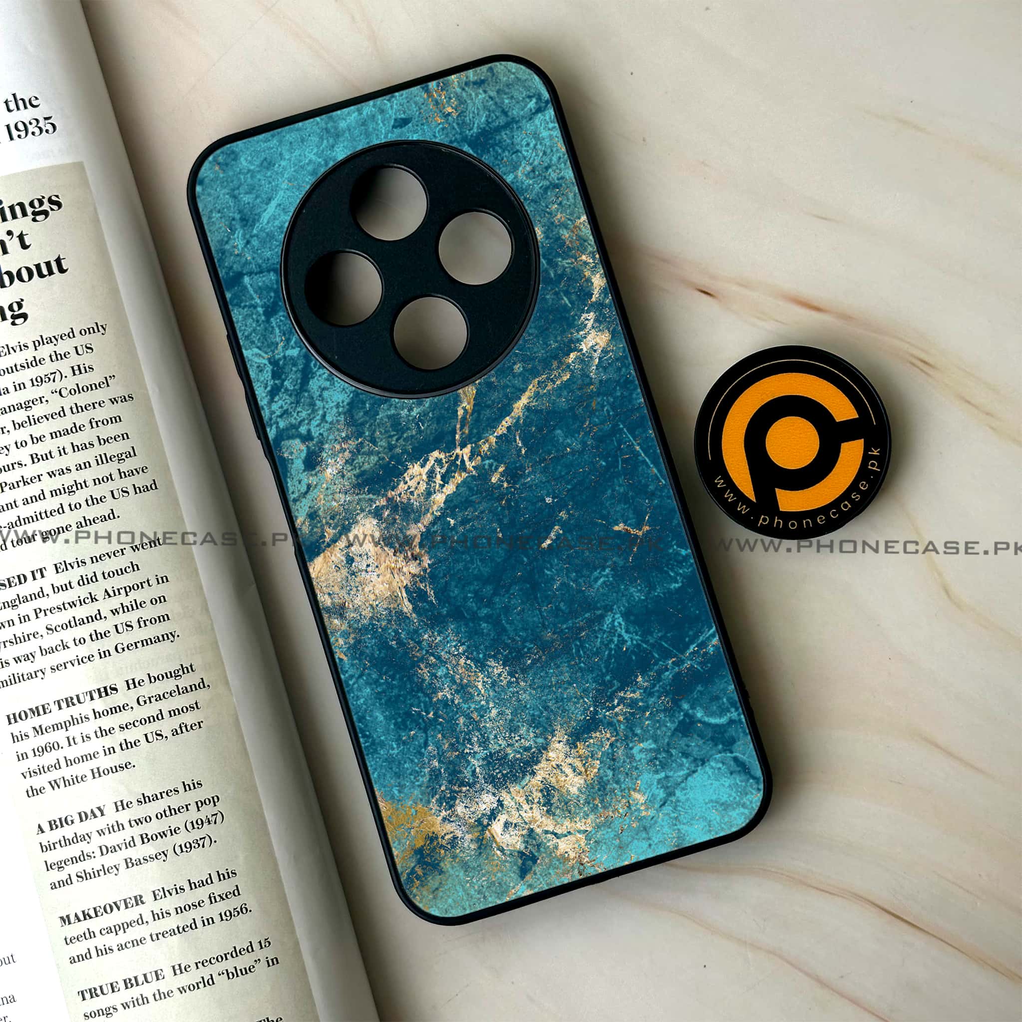 Oppo F27 Pro - Blue Marble 2.0 Series - Premium Metal Printed soft Bumper Shock Proof Case