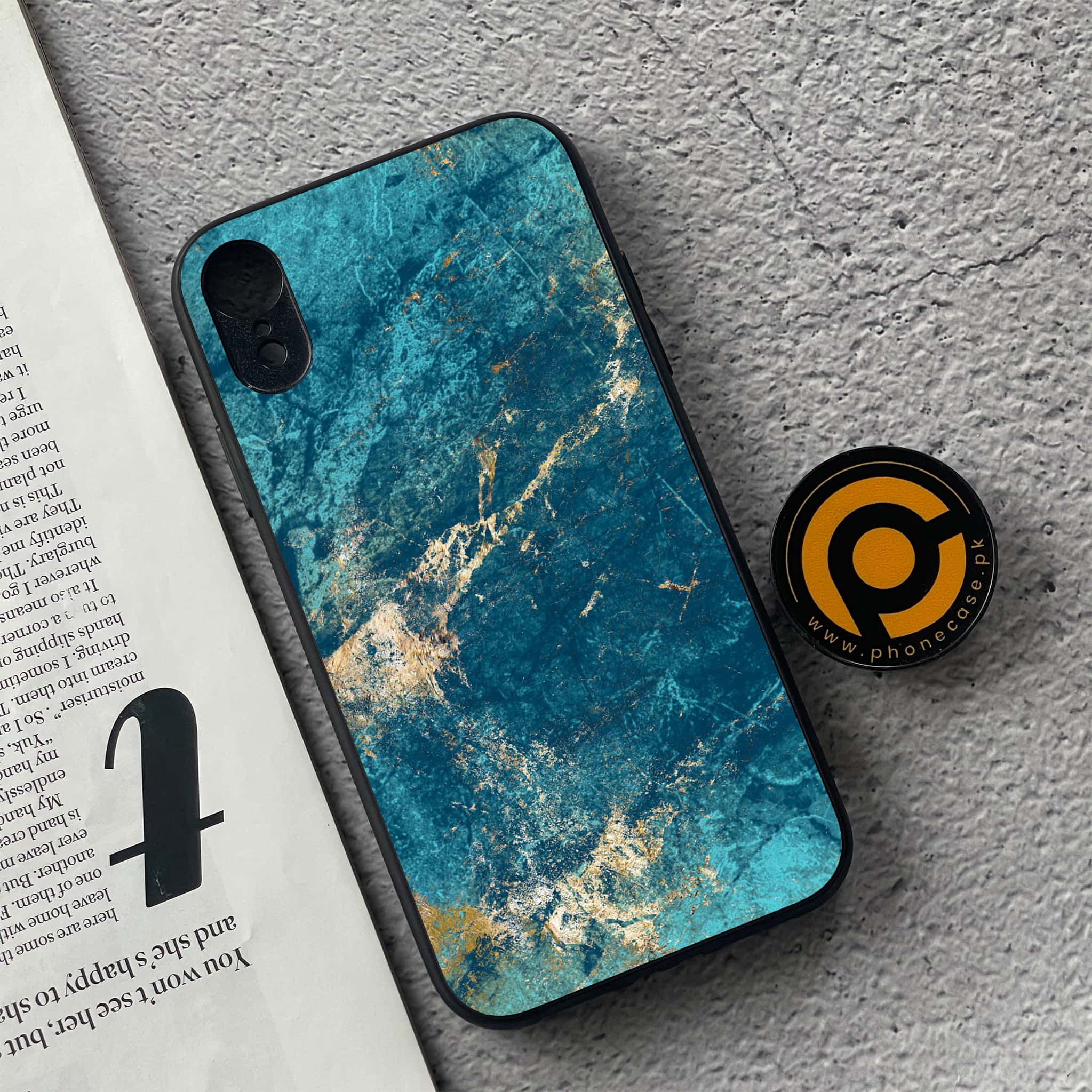 iPhone XR - Blue Marble Series V 2.0 - Premium Metal Printed soft Bumper shock Proof Case