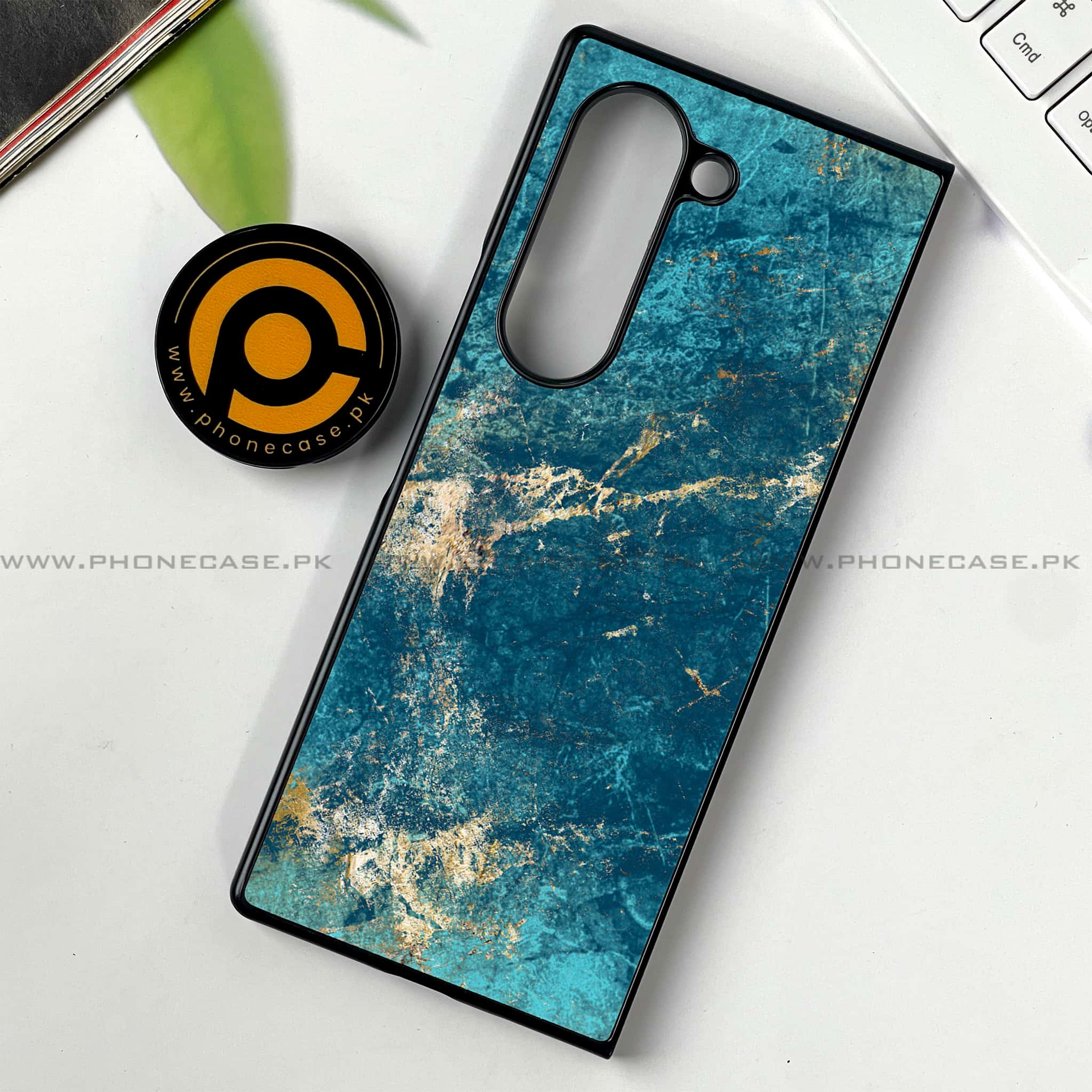 Samsung Galaxy Z Fold 6 - Blue Marble 2.0 Series - Premium Printed Metal soft Bumper shock Proof Case