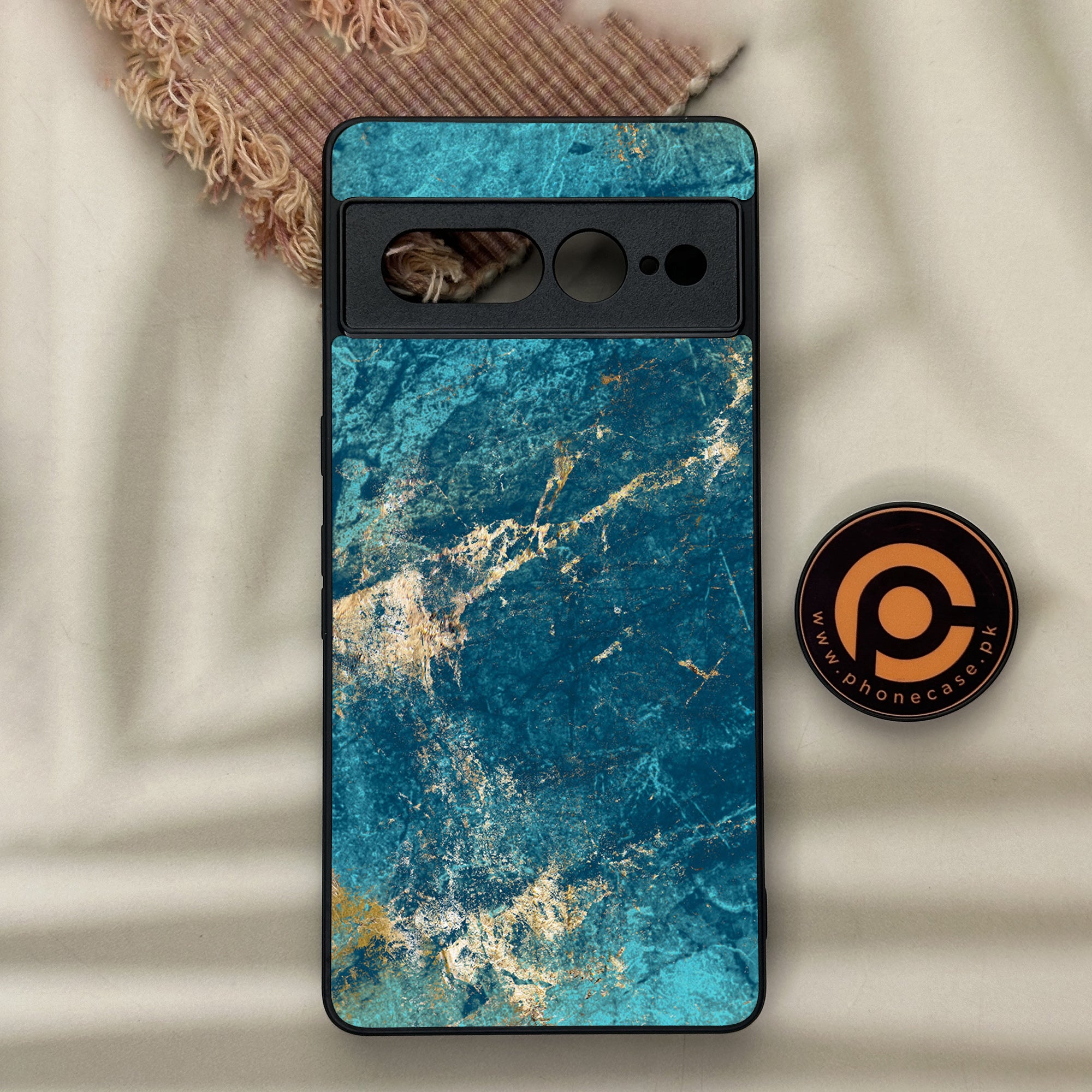 Google Pixel 7 Pro - Blue Marble Series V 2.0 - Premium Metal Printed soft Bumper Shock Proof Case