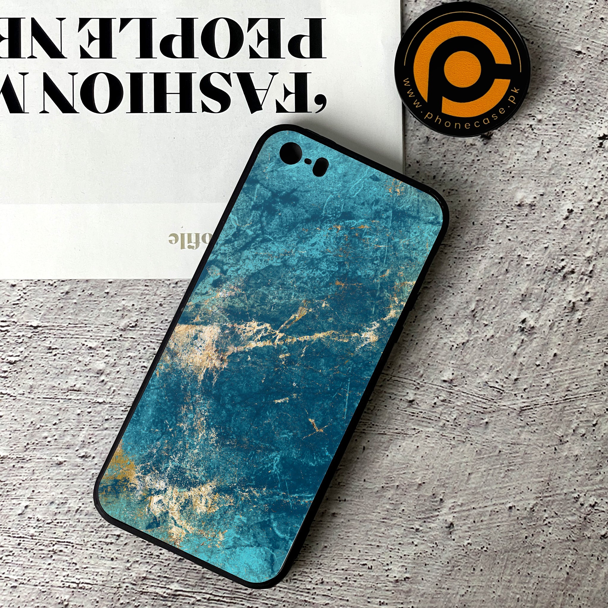 iPhone 5/5c/5s - Blue Marble 2.0 Series - Premium Printed Glass soft Bumper shock Proof Case