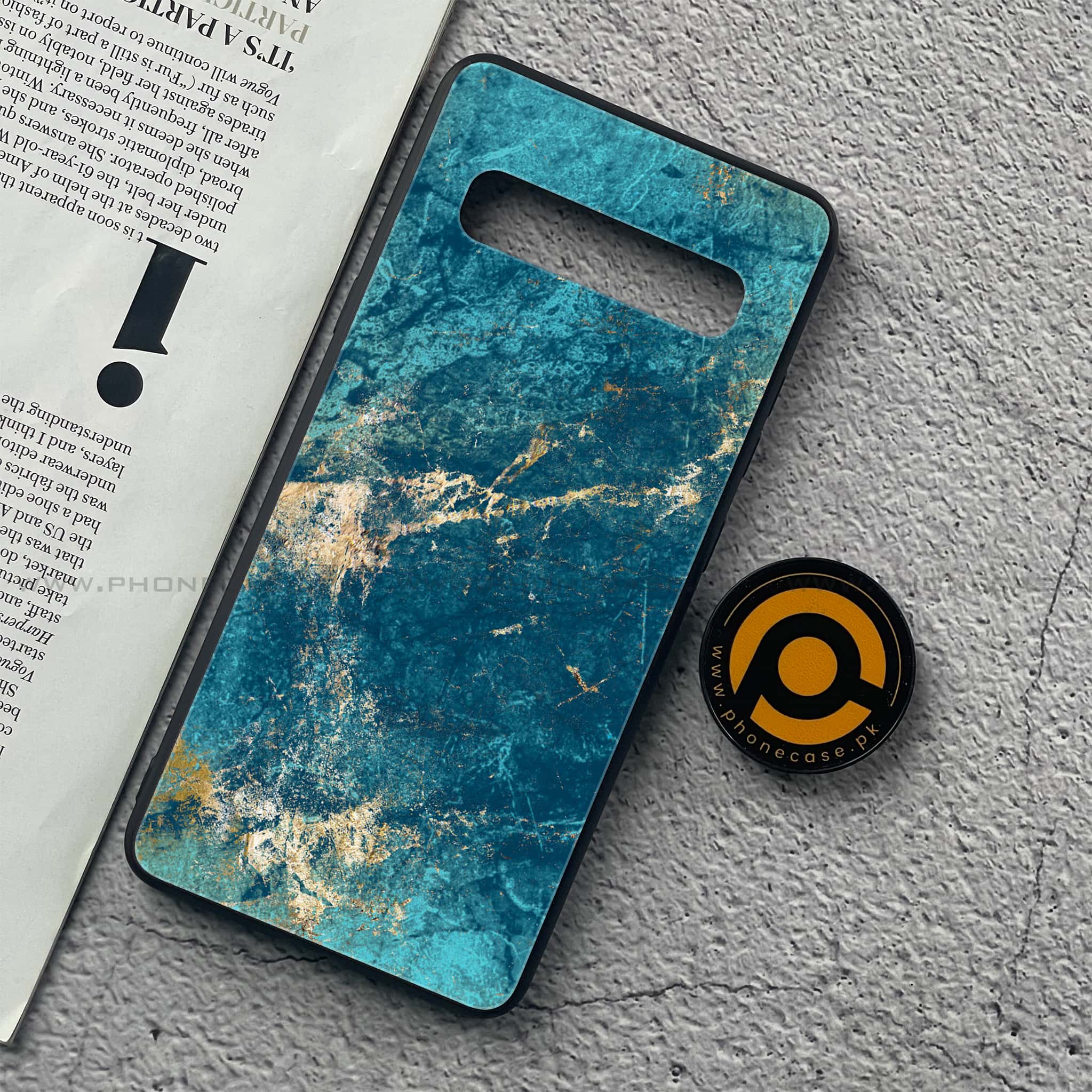 Samsung Galaxy S10 5G - Blue Marble Series V 2.0 - Premium Printed Glass soft Bumper shock Proof Case