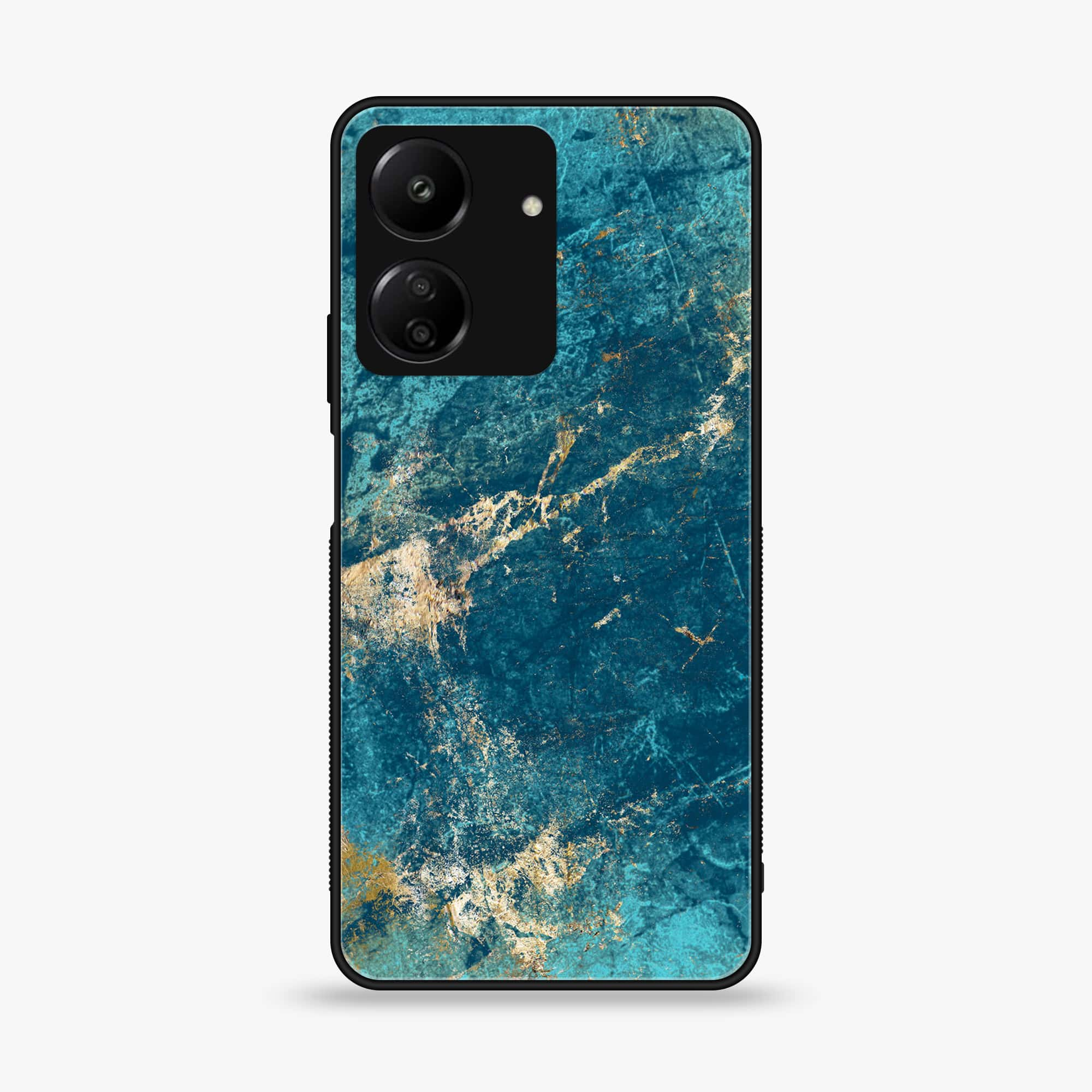 Xiaomi Poco C65 - Blue Marble 2.0 Series - Premium Printed Glass soft Bumper shock Proof Case