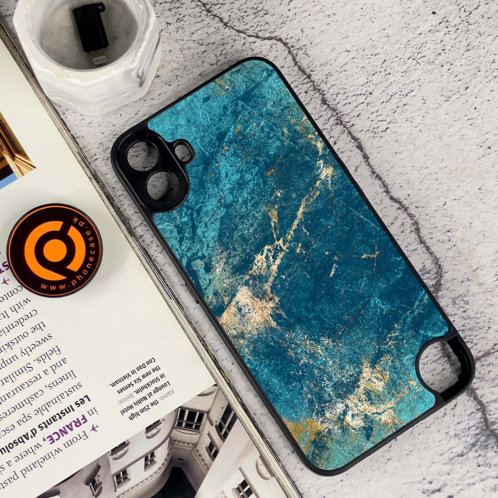 Nothing CMF Phone 1 - Blue Marble 2.0 Series - Premium Metal Printed soft Bumper Shock Proof Case