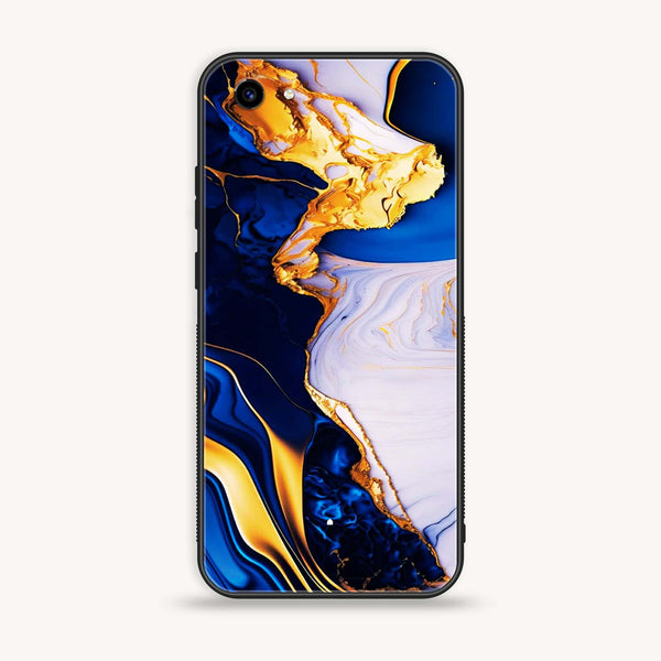 Vivo Y83 - Blue Golden Marble - Premium Printed Glass Case