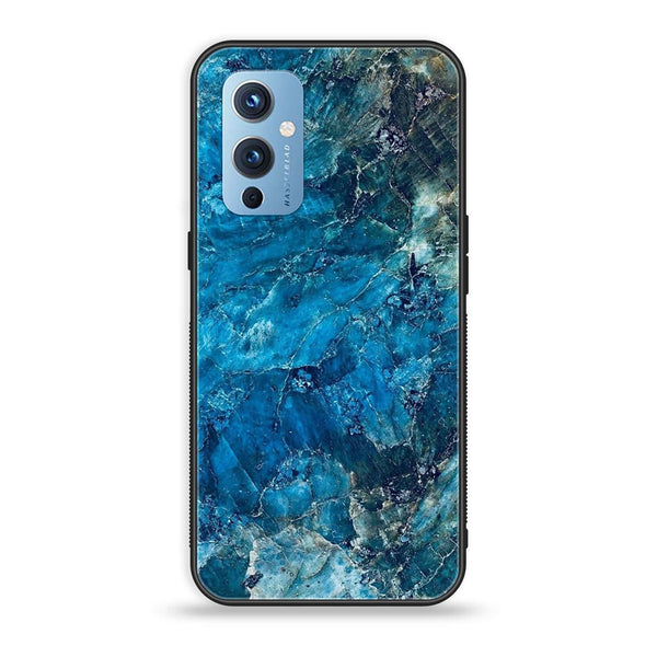 OnePlus 9 - Blue Marble Design 10 - Premium Metal Printed soft Bumper Shock Proof Case CS-10535  CS-23280