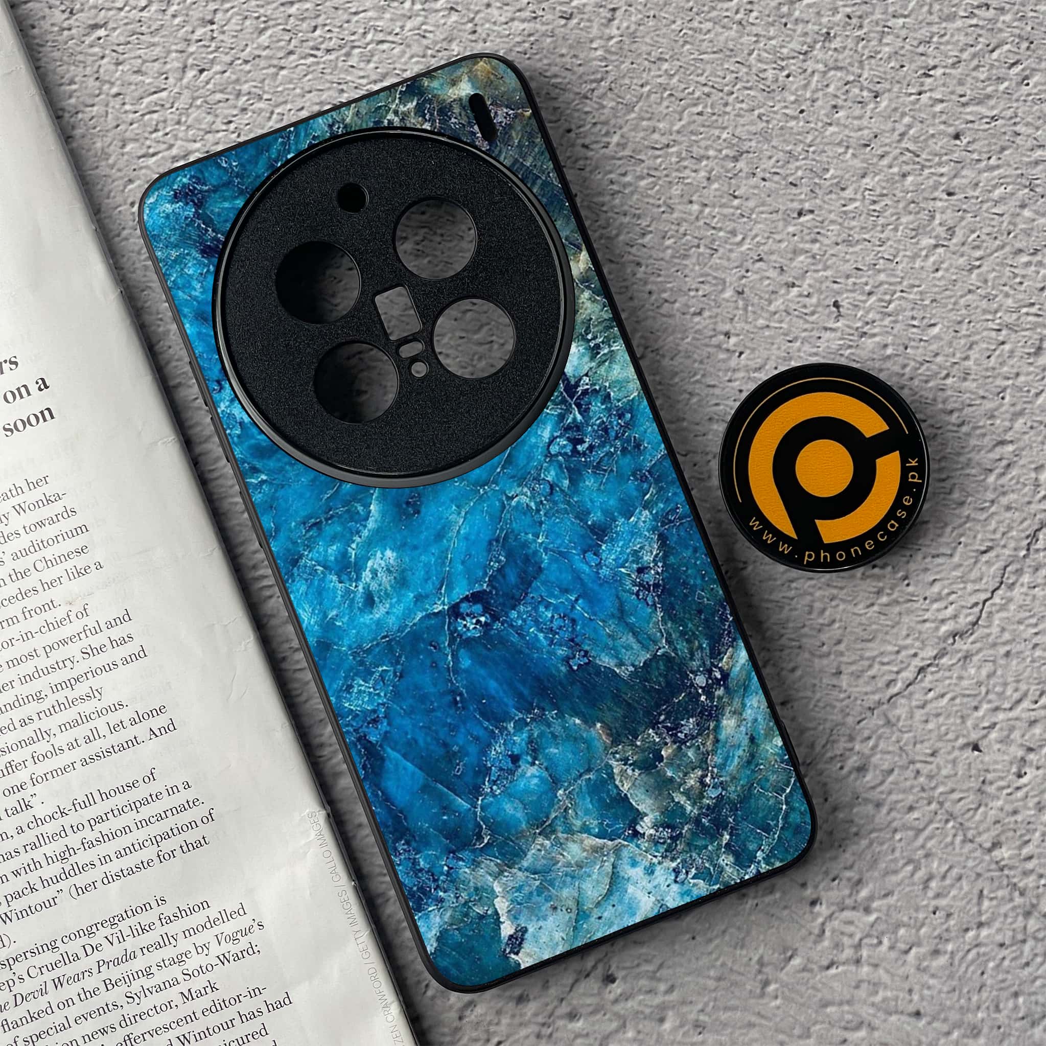 Vivo X200 Pro - Blue Marble Series - Premium Metal  Printed soft Bumper shock Proof Case