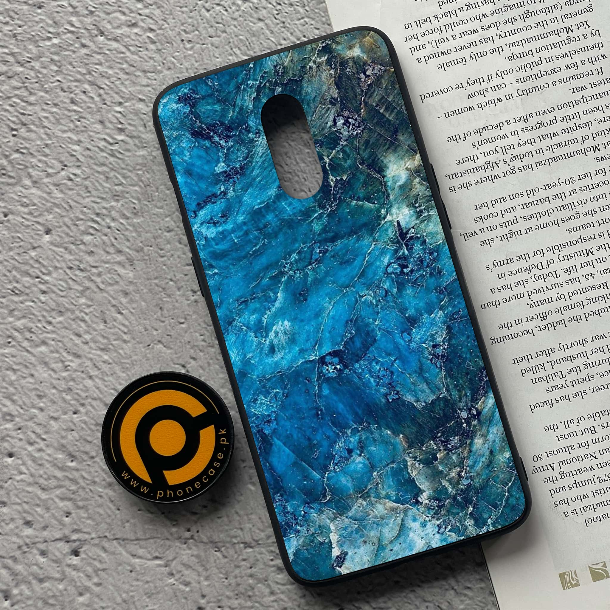 OnePlus 7 - Blue Marble Series - Premium Printed Glass soft Bumper shock Proof Case