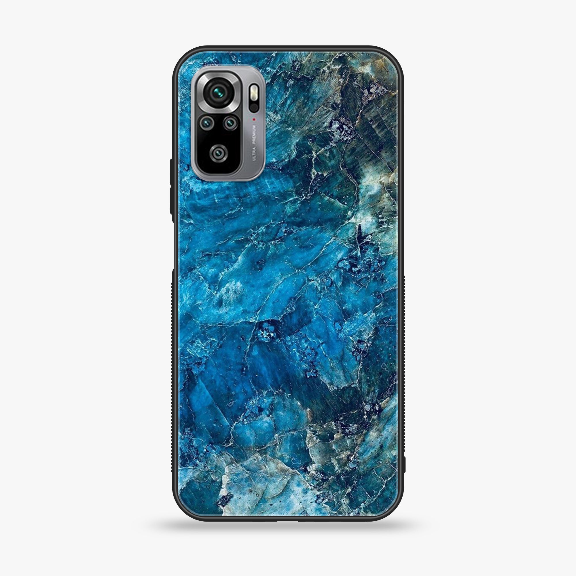 Xiaomi Redmi Note 10S - Blue Marble Series - Premium Printed Glass soft Bumper shock Proof Case