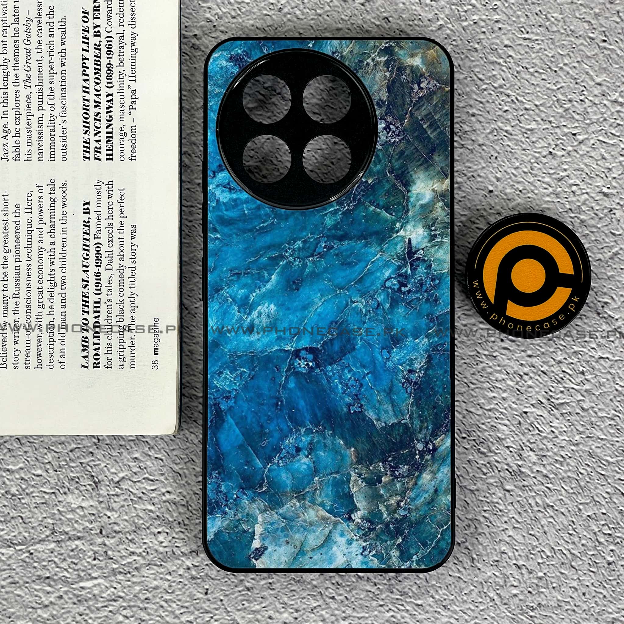 OnePlus 13R - Blue Marble Series - Premium Printed Glass soft Bumper shock Proof Case