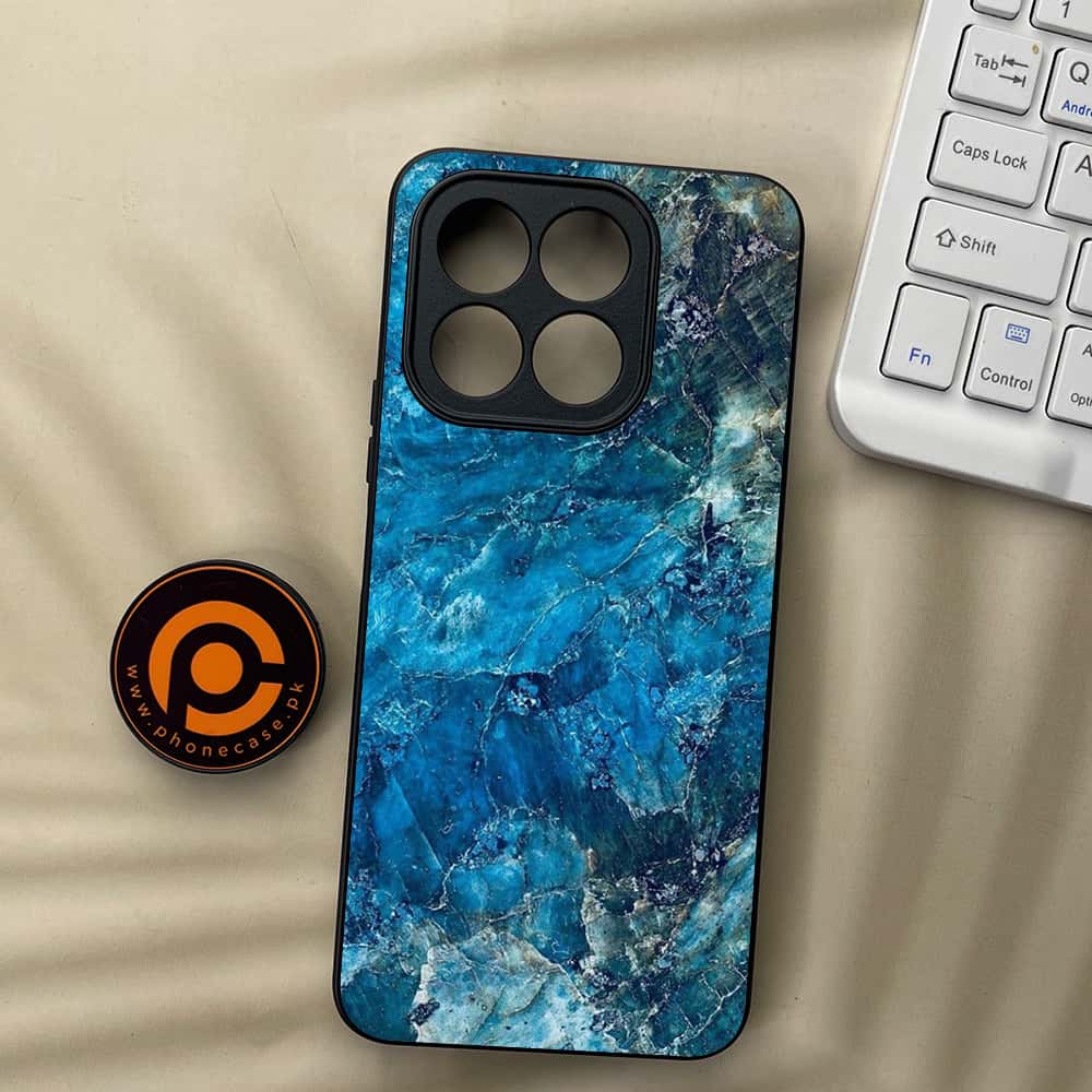 Honor X5b Plus - Blue Marble Series - Premium Metal  Printed soft Bumper shock Proof Case