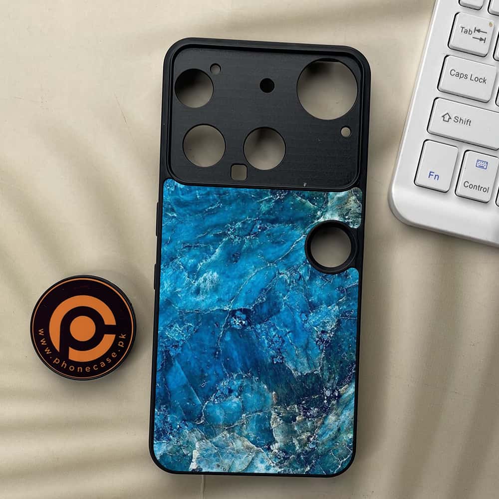 Nothing Phone 3 - Blue Marble Series - Premium Metal  Printed soft Bumper shock Proof Case