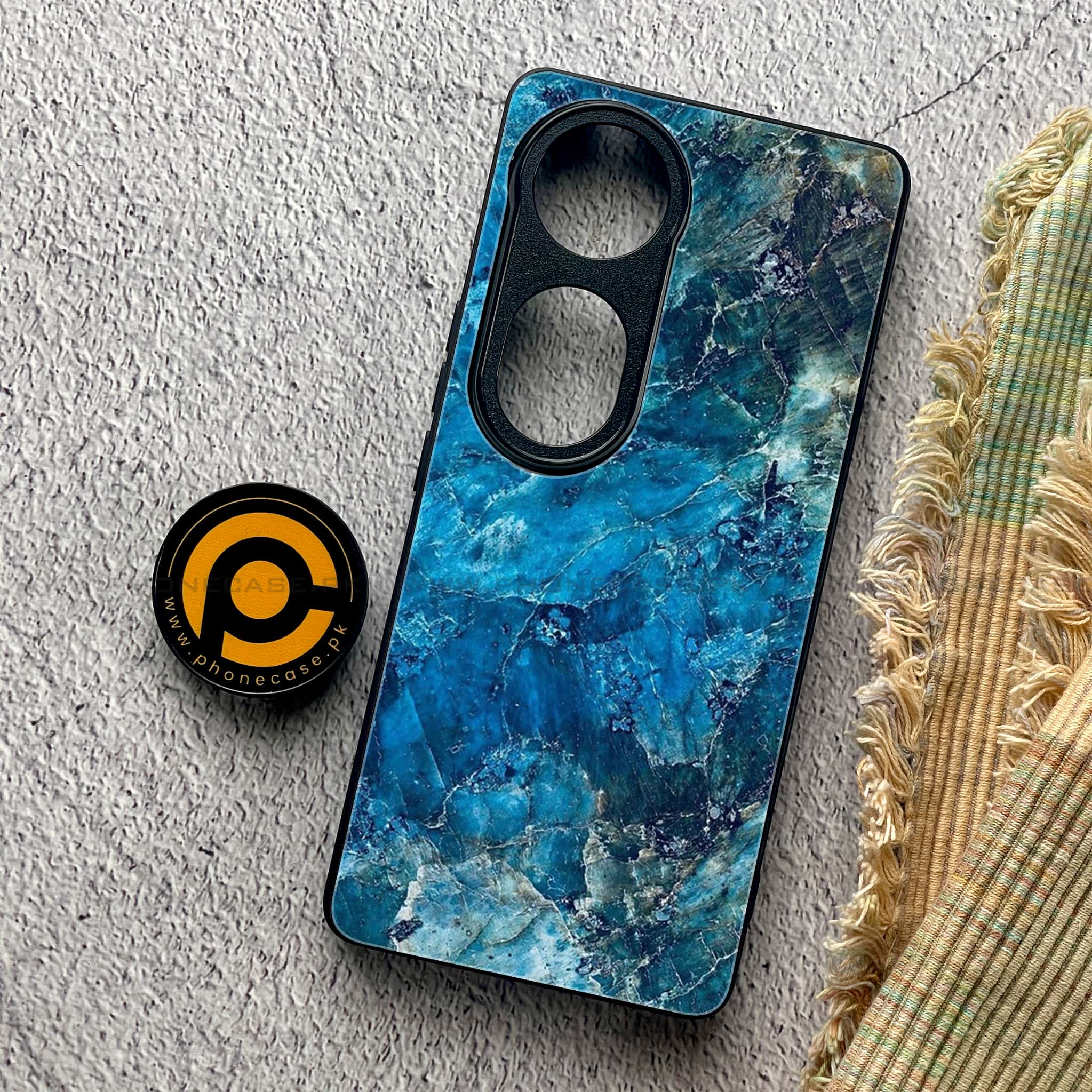 Vivo V40 Pro - Blue Marble Series - Premium Metal Printed soft Bumper shock Proof Case