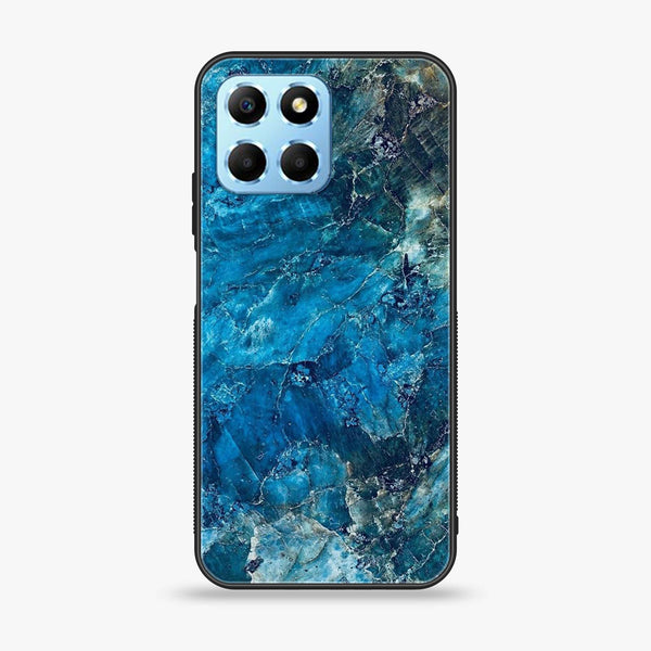 Honor X6 - Blue Marble Design 10  - Premium Printed Glass soft Bumper shock Proof Case CS-24610