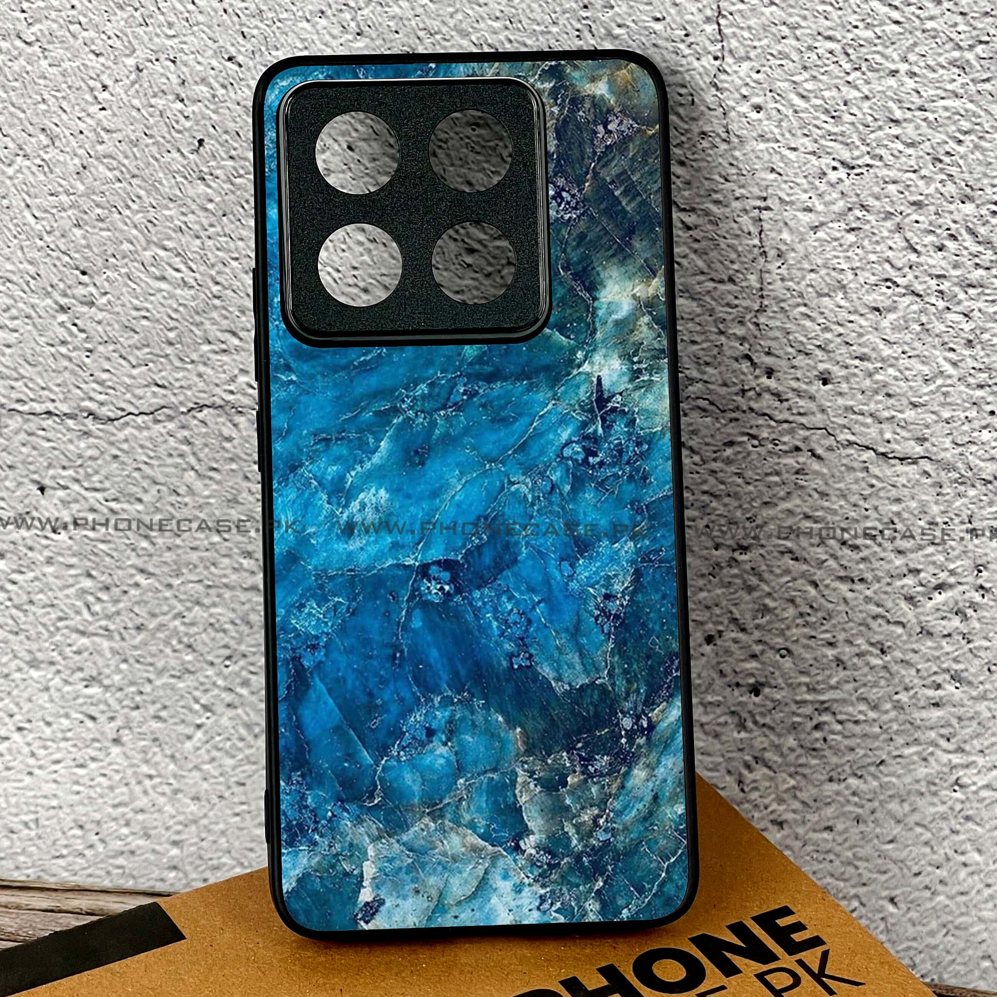 Xiaomi 14T Pro - Blue Marble Series - Premium Printed Glass soft Bumper shock Proof Case