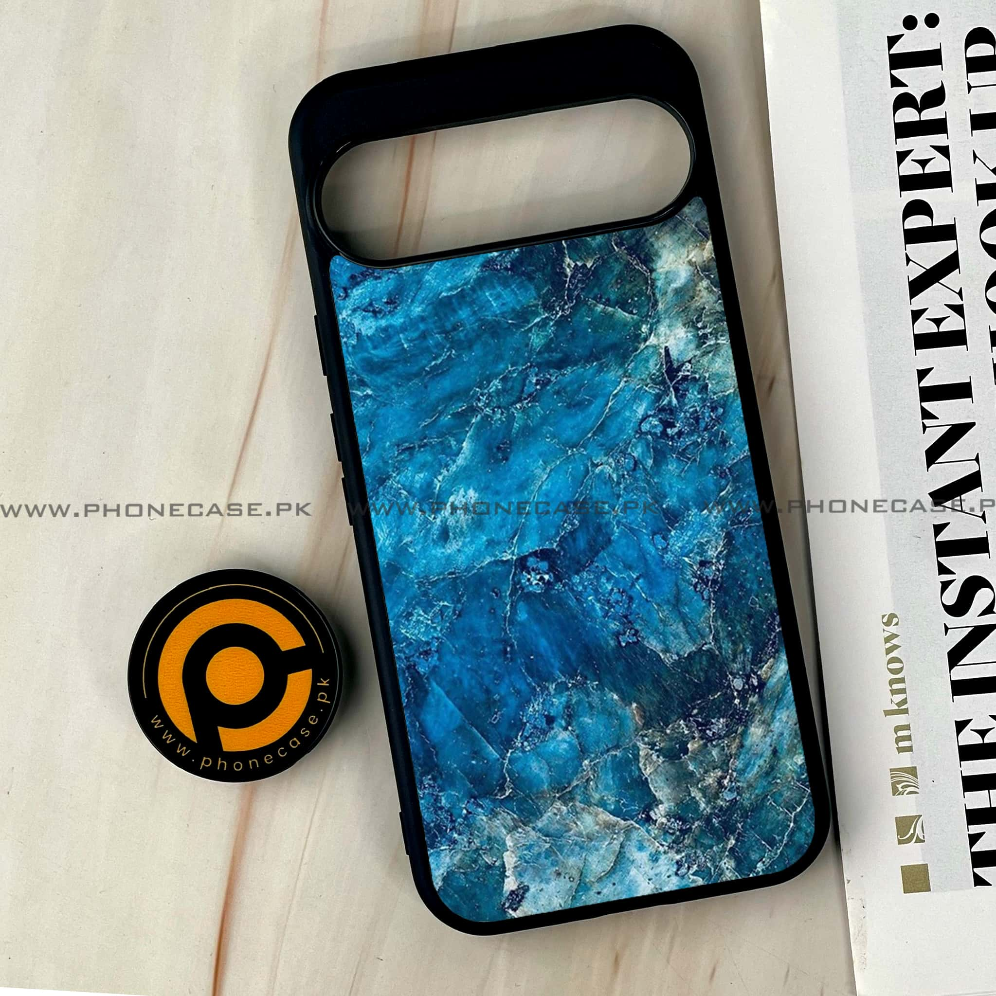 Google Pixel 9 Pro XL - Blue Marble Series - Premium Printed Glass soft Bumper shock Proof Case