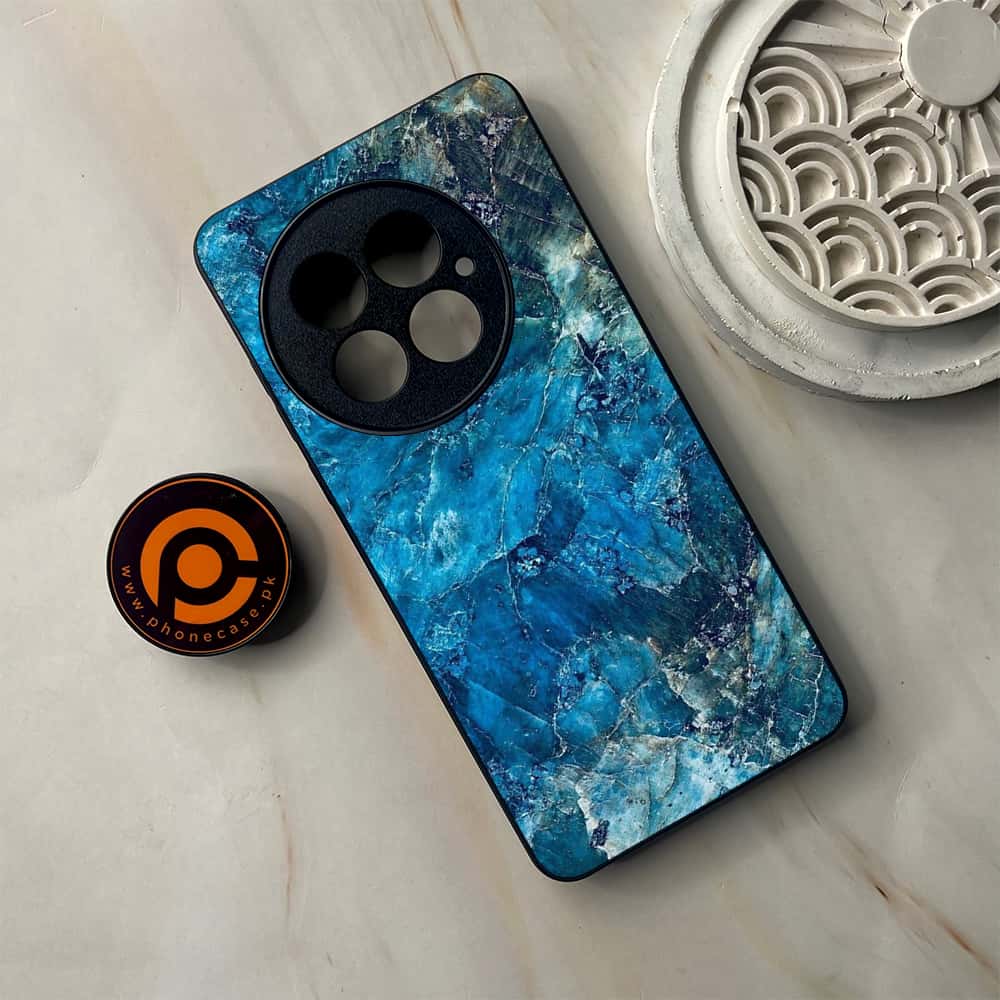 OnePlus 13 - Blue Marble Series - Premium Metal Printed soft Bumper shock Proof Case
